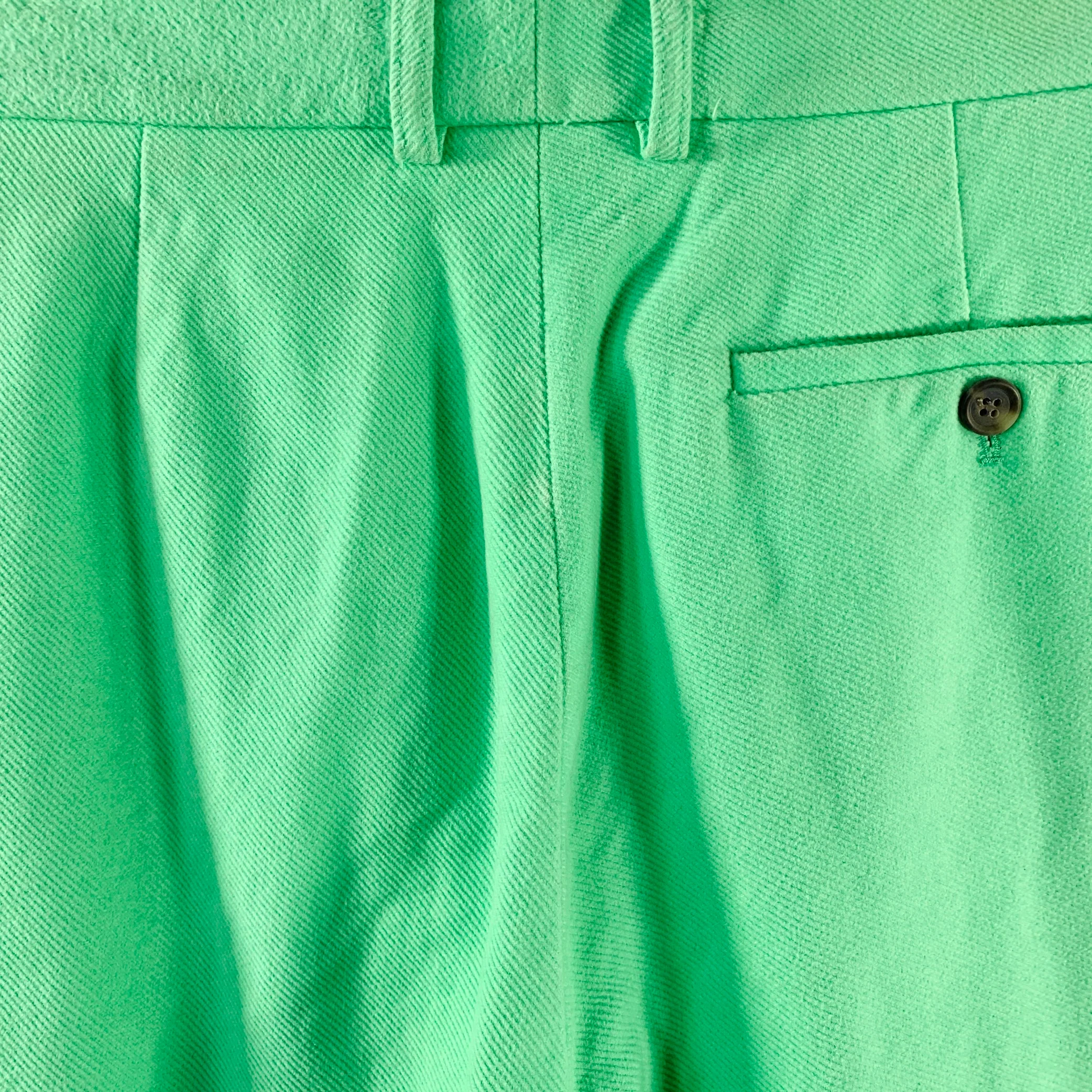 SIES MARJAN Size 30 Green Mint Twill Cotton Velvet Straight Casual Pants - Image 7