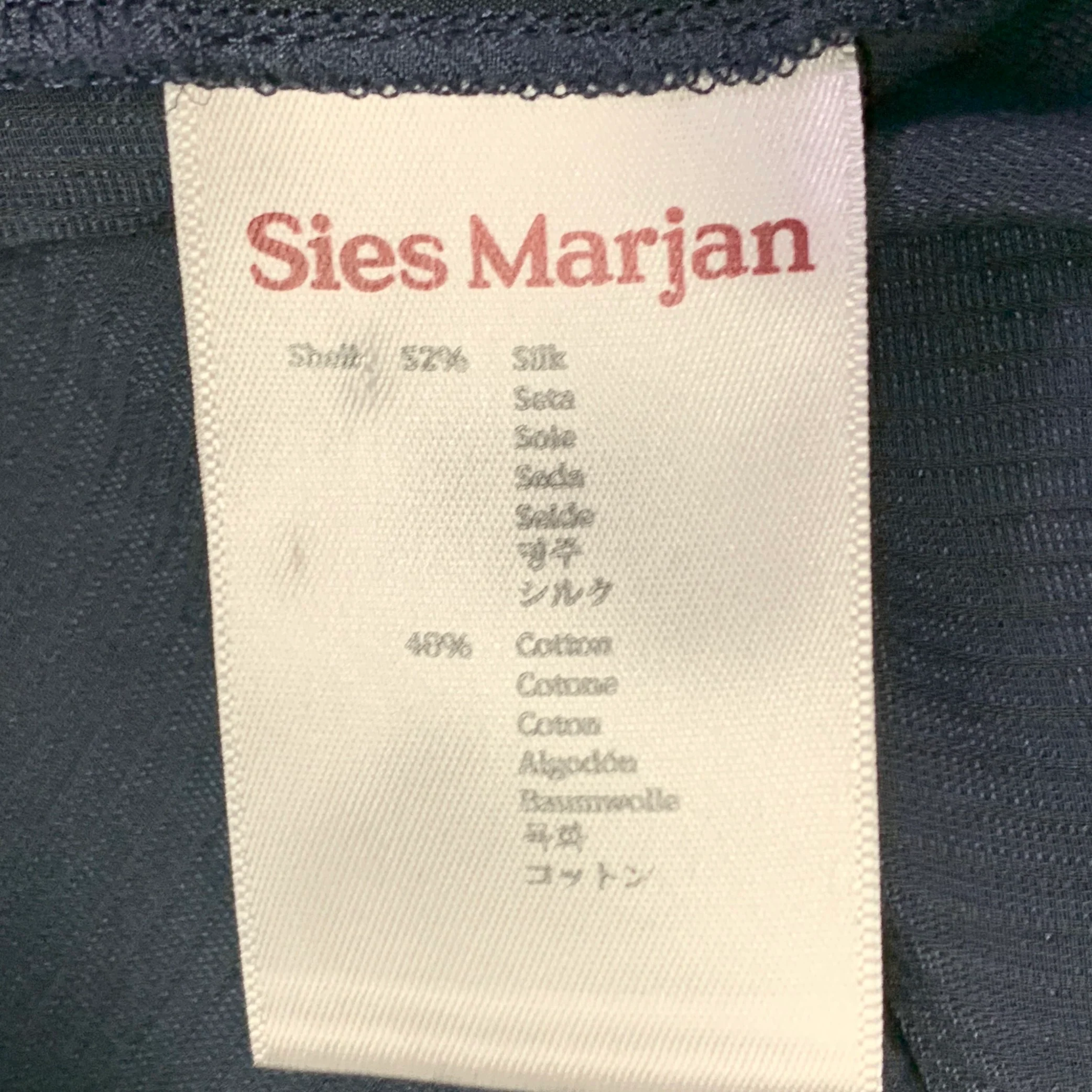 SIES MARJAN Size 34 Navy Corduroy Silk Cotton Zip Fly Casual Pants - Image 10