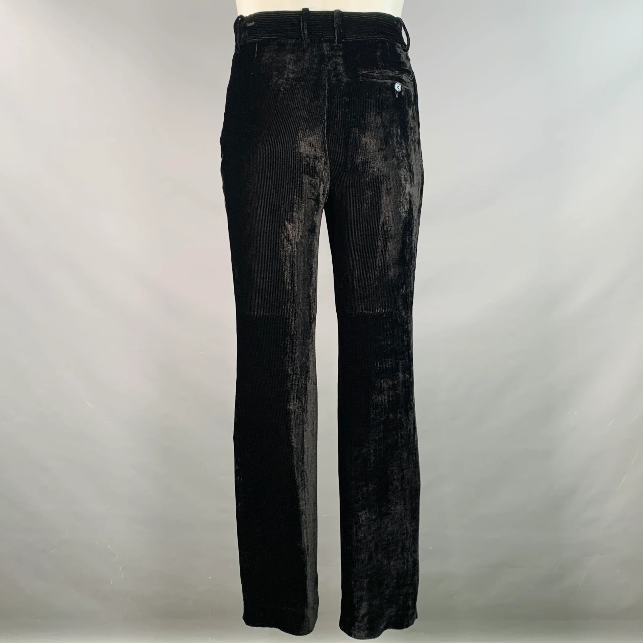 SIES MARJAN Size S Black Velvet Silk Cotton Button Up Shirt Pants Set - Image 5