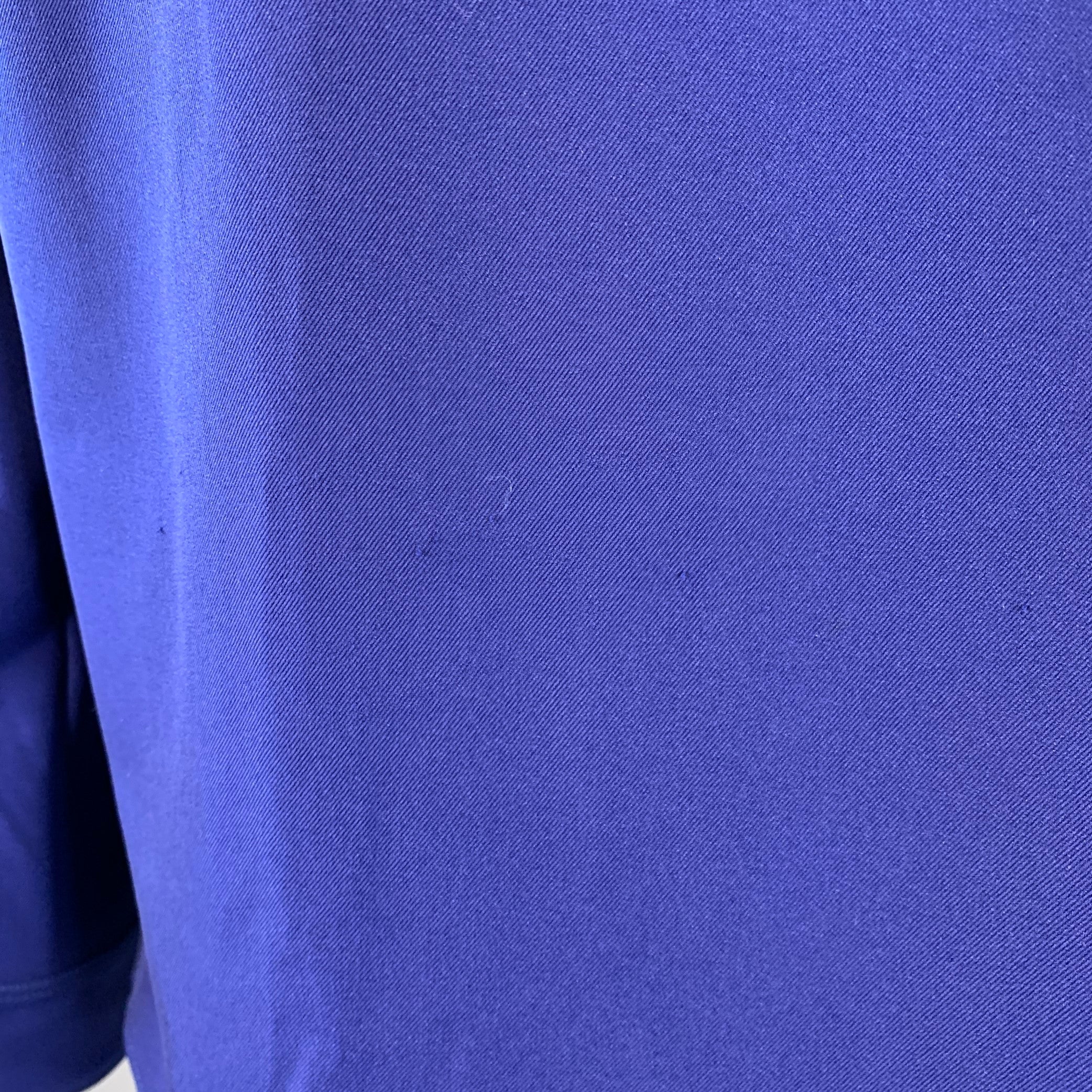 SIES MARJAN Size XL Blue Polyester Twill Patch Pockets Long Sleeve Shirt - Image 4