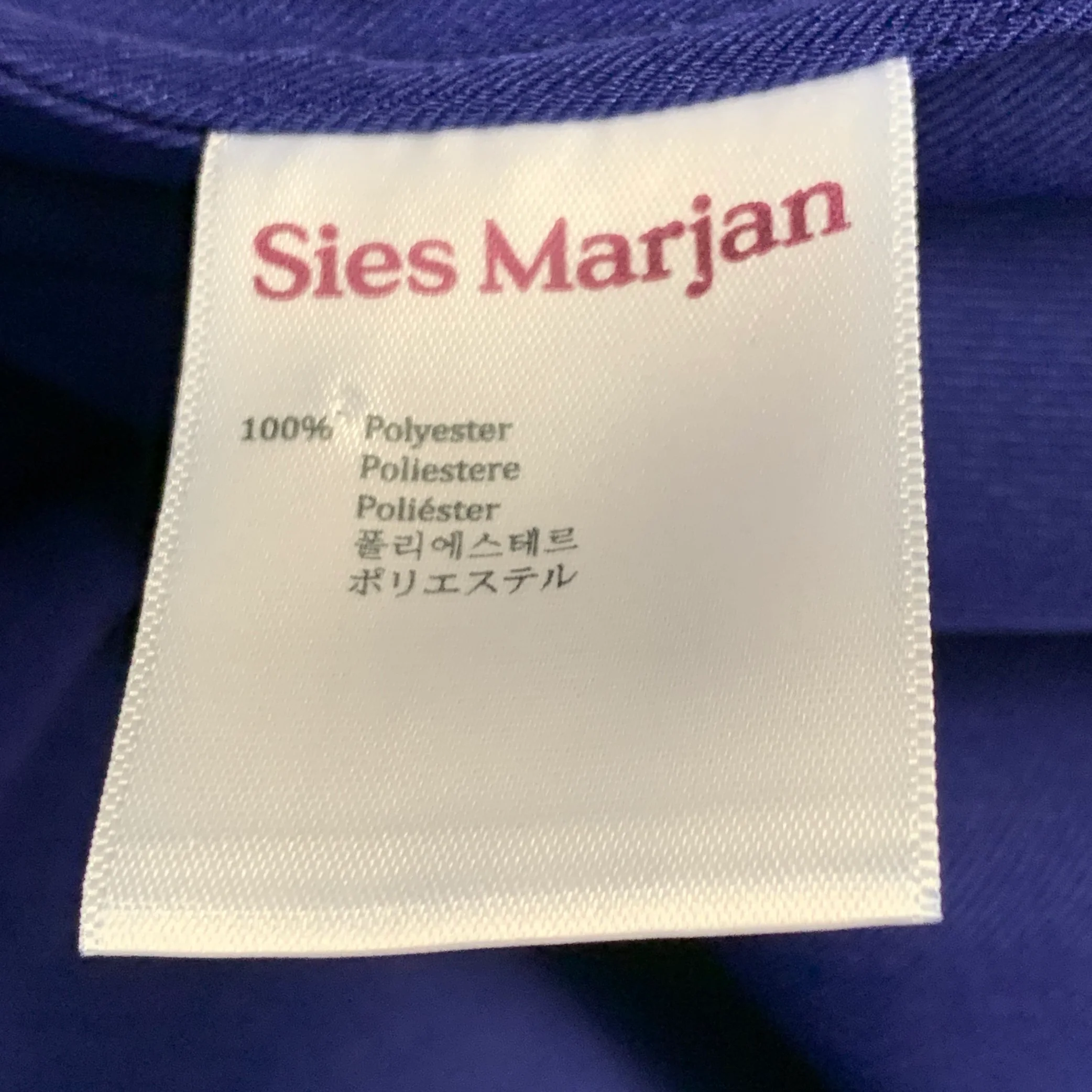 SIES MARJAN Size XL Blue Polyester Twill Patch Pockets Long Sleeve Shirt - Image 6