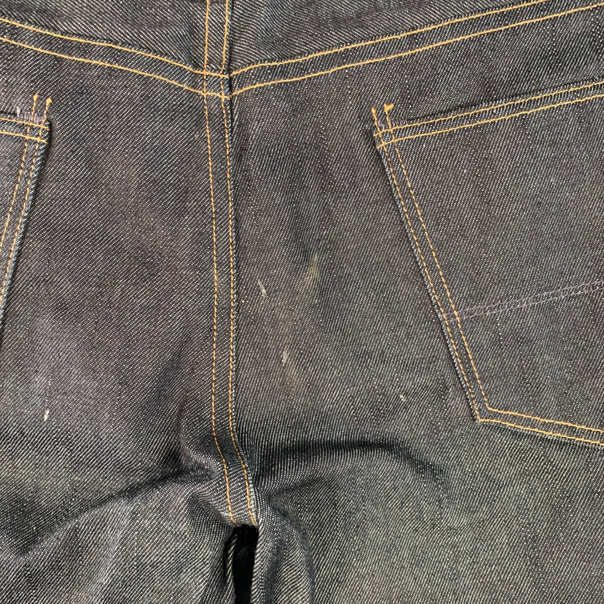 SIMON MILLER Size 32 Blue Indigo Cotton Button Fly Jeans - Image 5