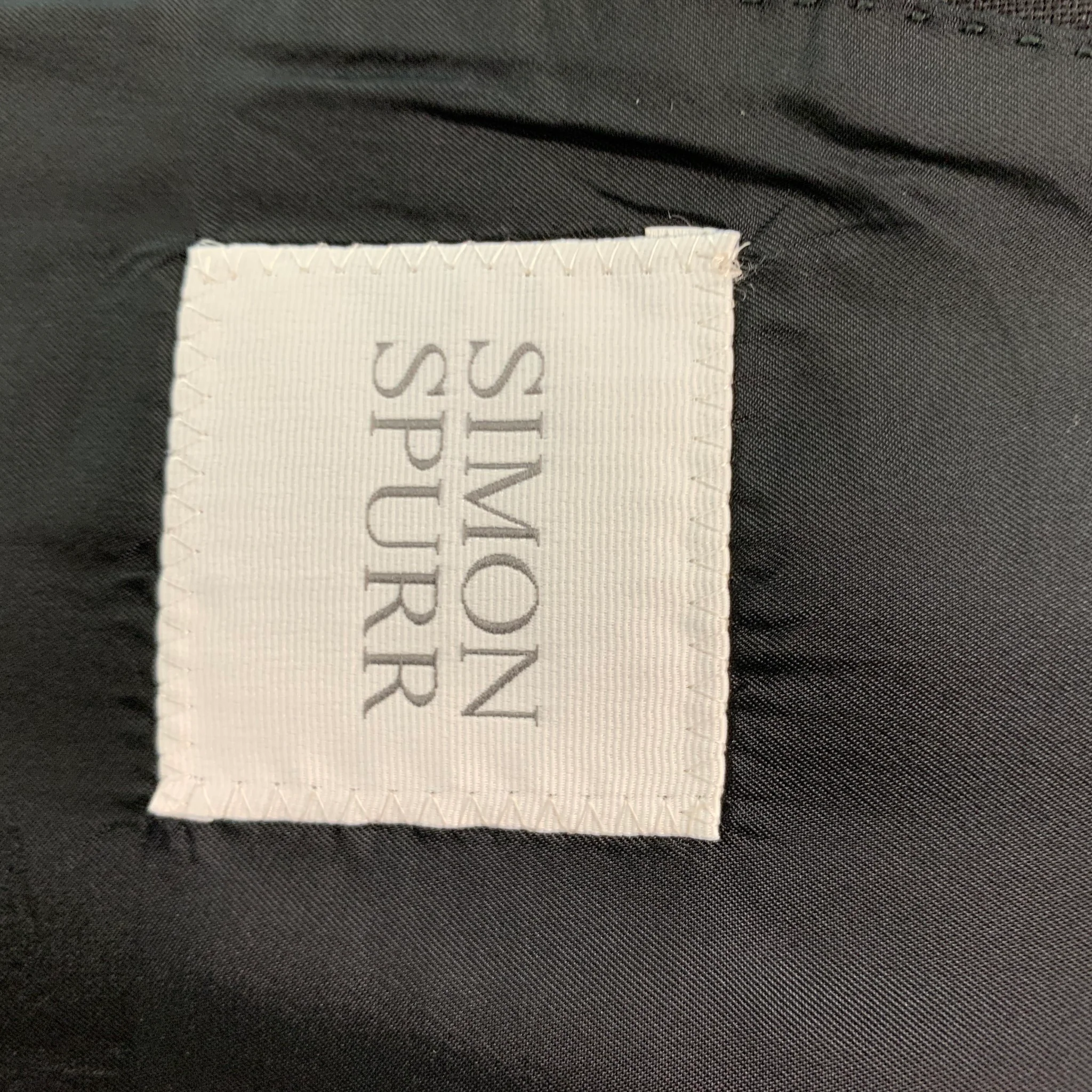 SIMON SPURR Size 42 Black Wool Mohair Shawl Collar Sport Coat - Image 4