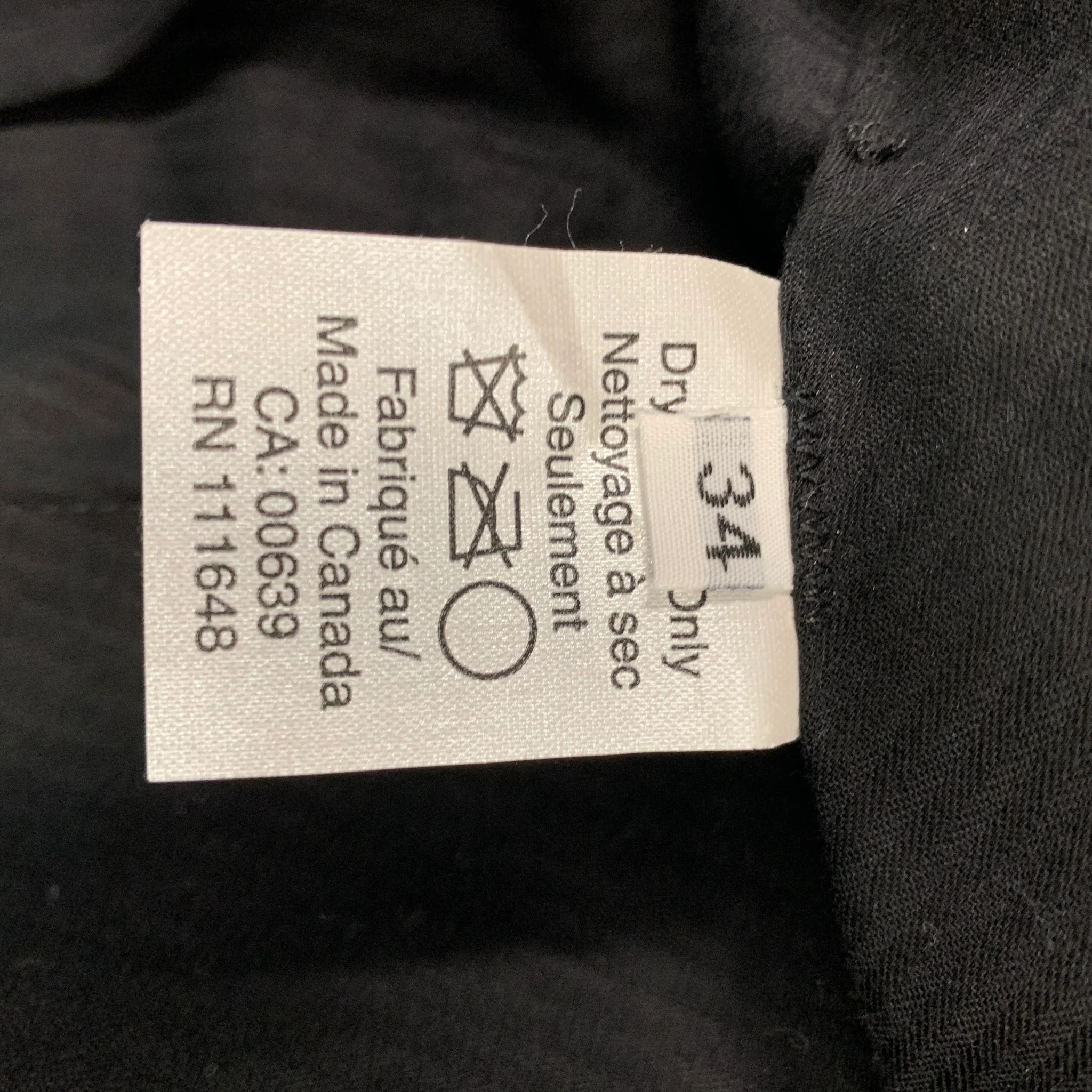 SIMON SPURR VALDEX Size 40 Regular Black Wool Notch Lapel 34 36 Tuxedo - Image 11