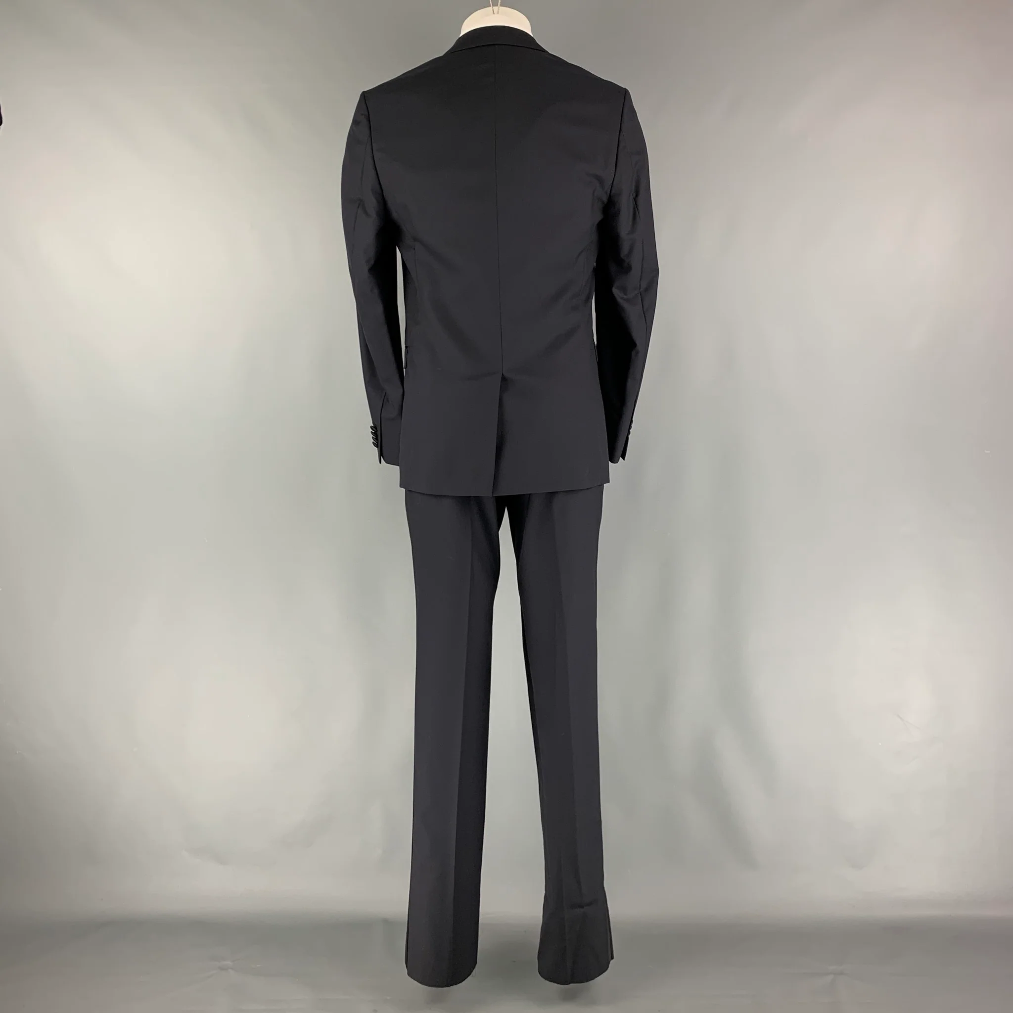 SIMON SPURR VALDEX Size 40 Regular Black Wool Notch Lapel 34 36 Tuxedo - Image 4