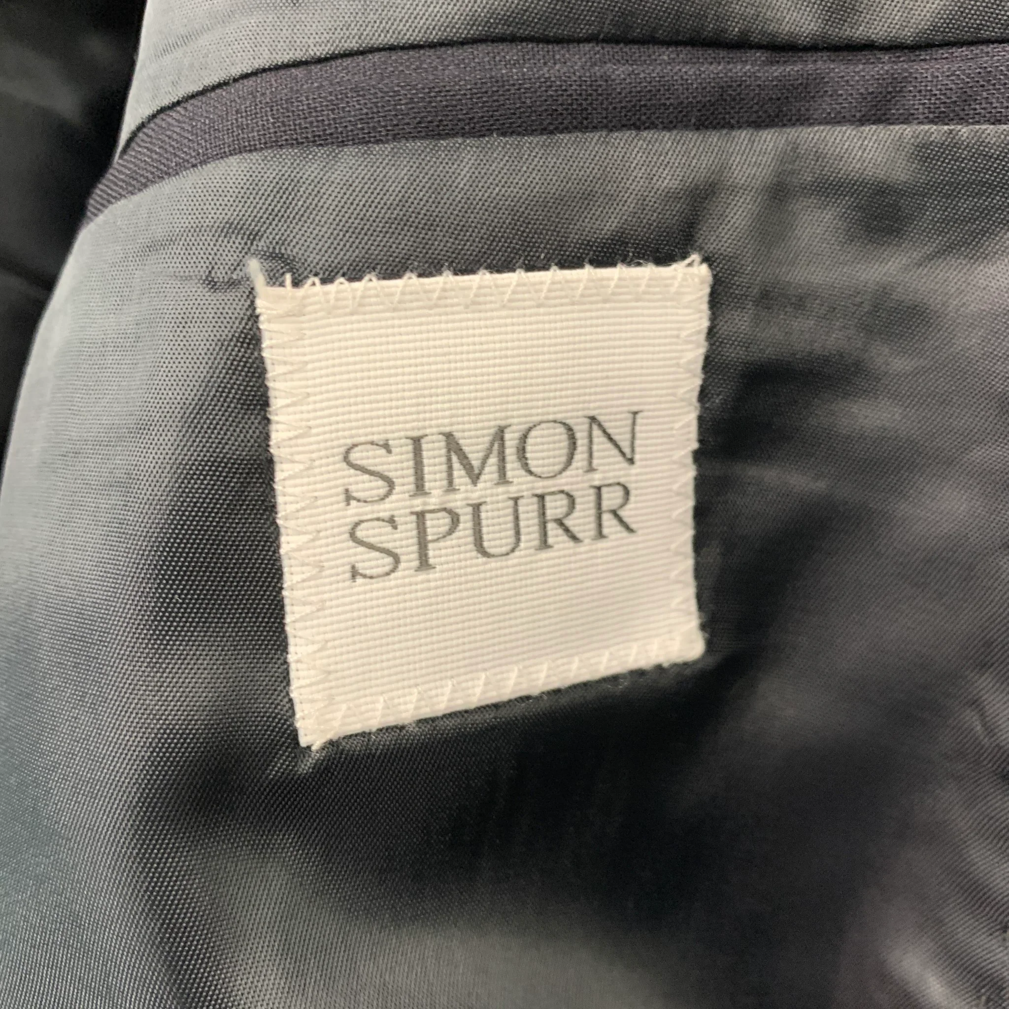 SIMON SPURR VALDEX Size 40 Regular Black Wool Notch Lapel 34 36 Tuxedo - Image 8