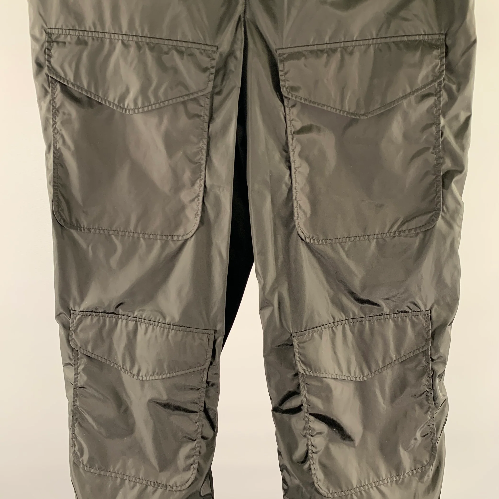SIMONE ROCHA Size L Black Polyester Cargo Casual Pants - Image 2