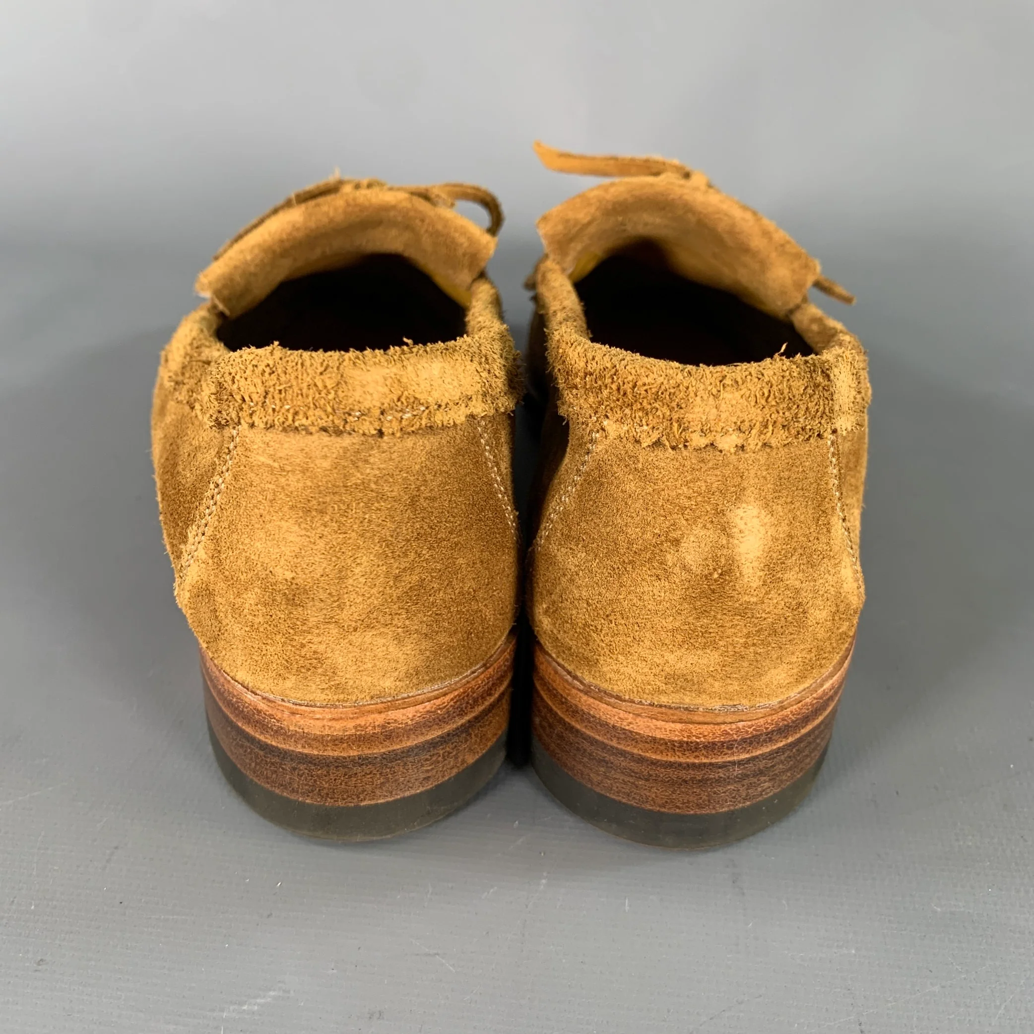 Size 6 Le Yucca's Tan Suede Loafer Flats - Image 3