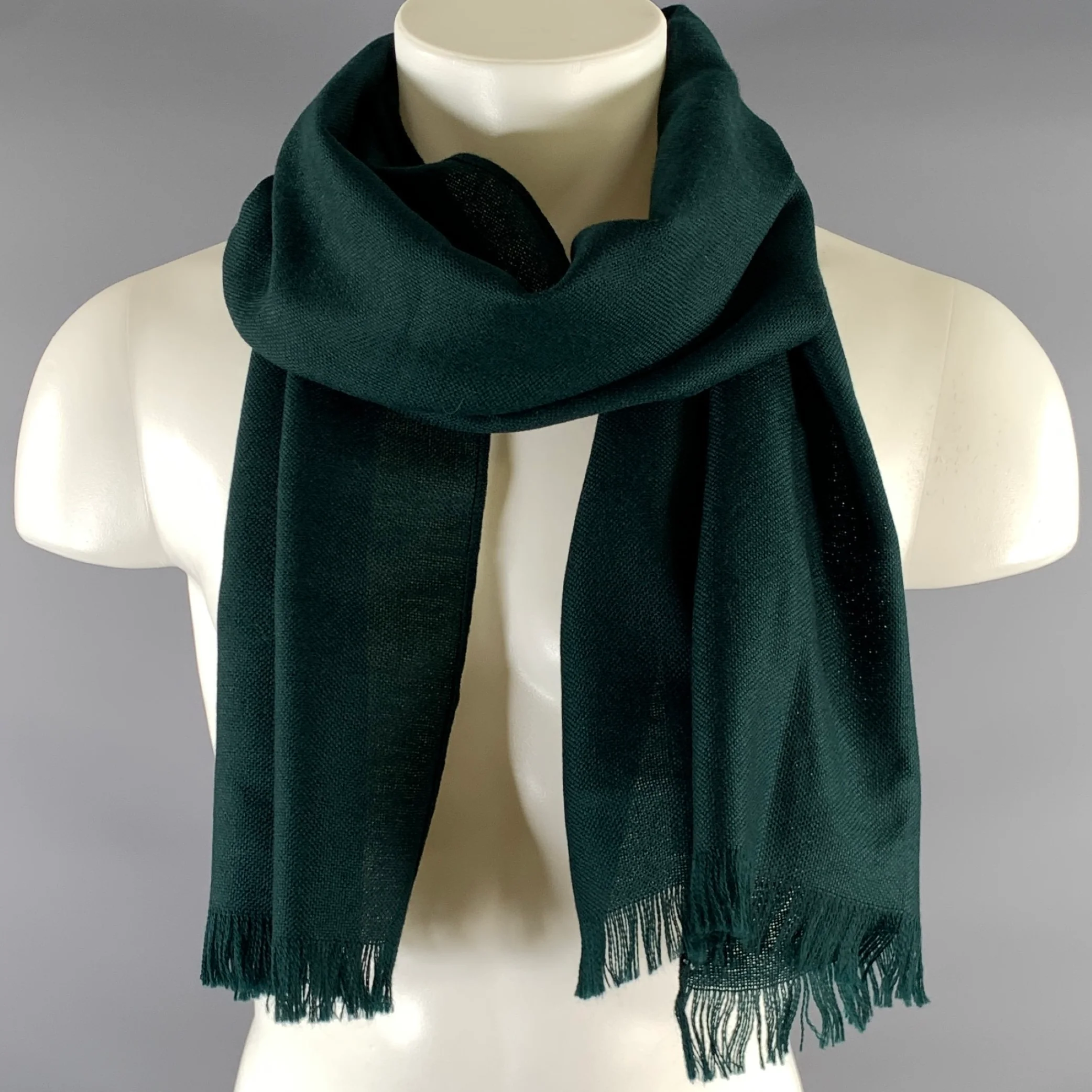 Size Green Knit Scarves