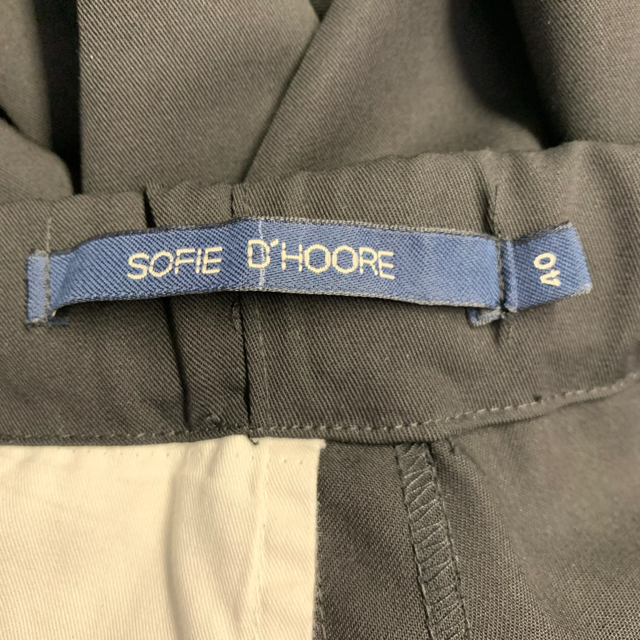 SOFIE D'HOORE Size M Black Wool Twill Elastic Waistband Casual Pants - Image 4