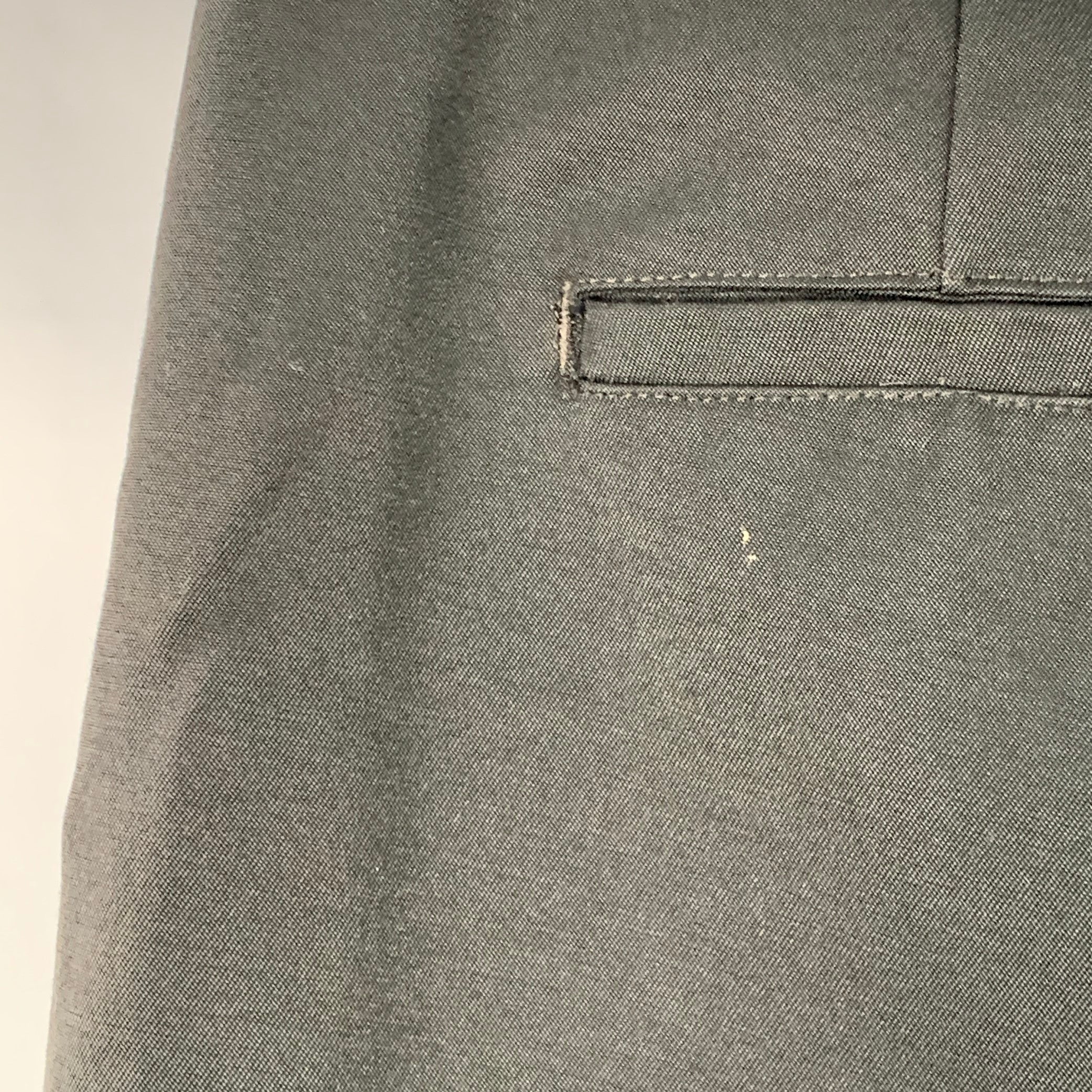 SONG FOR THE MUTE FW20 DJEBEL Size 38 Black Twill Nylon Cotton Pleated Tapered Casual Pants - Image 4