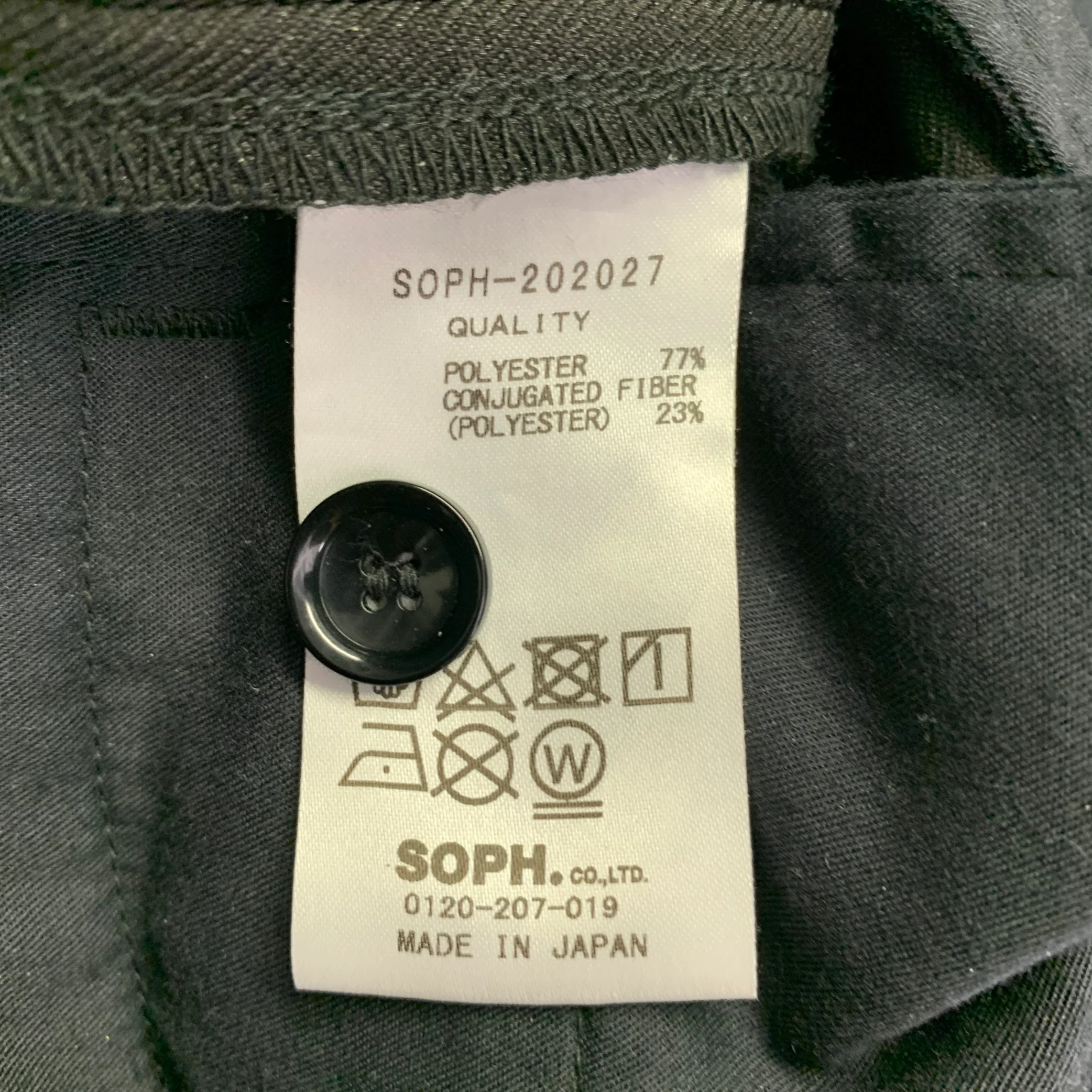 SOPH Size M Black Polyester Flat Front Dress Pants - Image 5