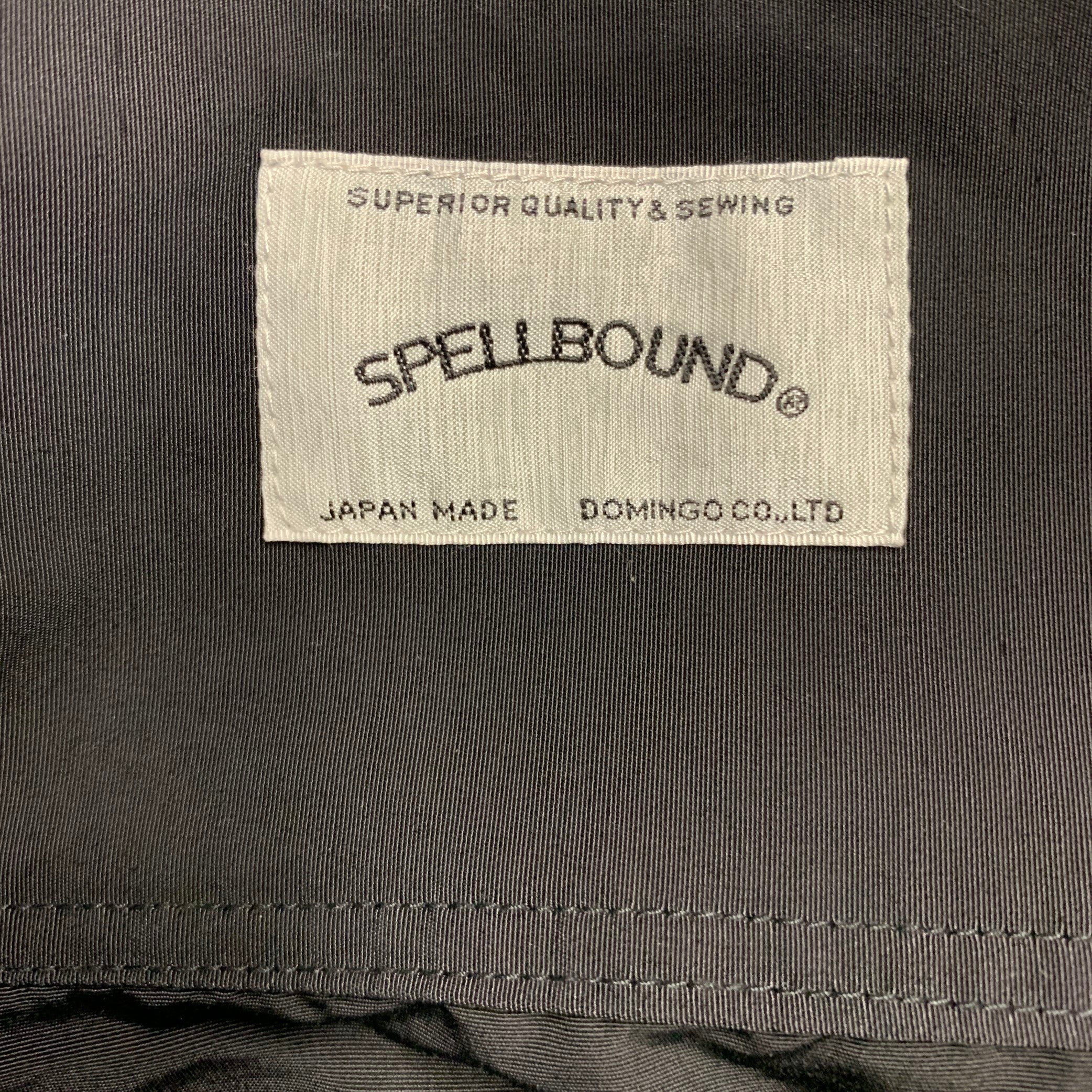 SPELLBOUND Size M Black Cotton Nylon Collarless Jacket - Image 4
