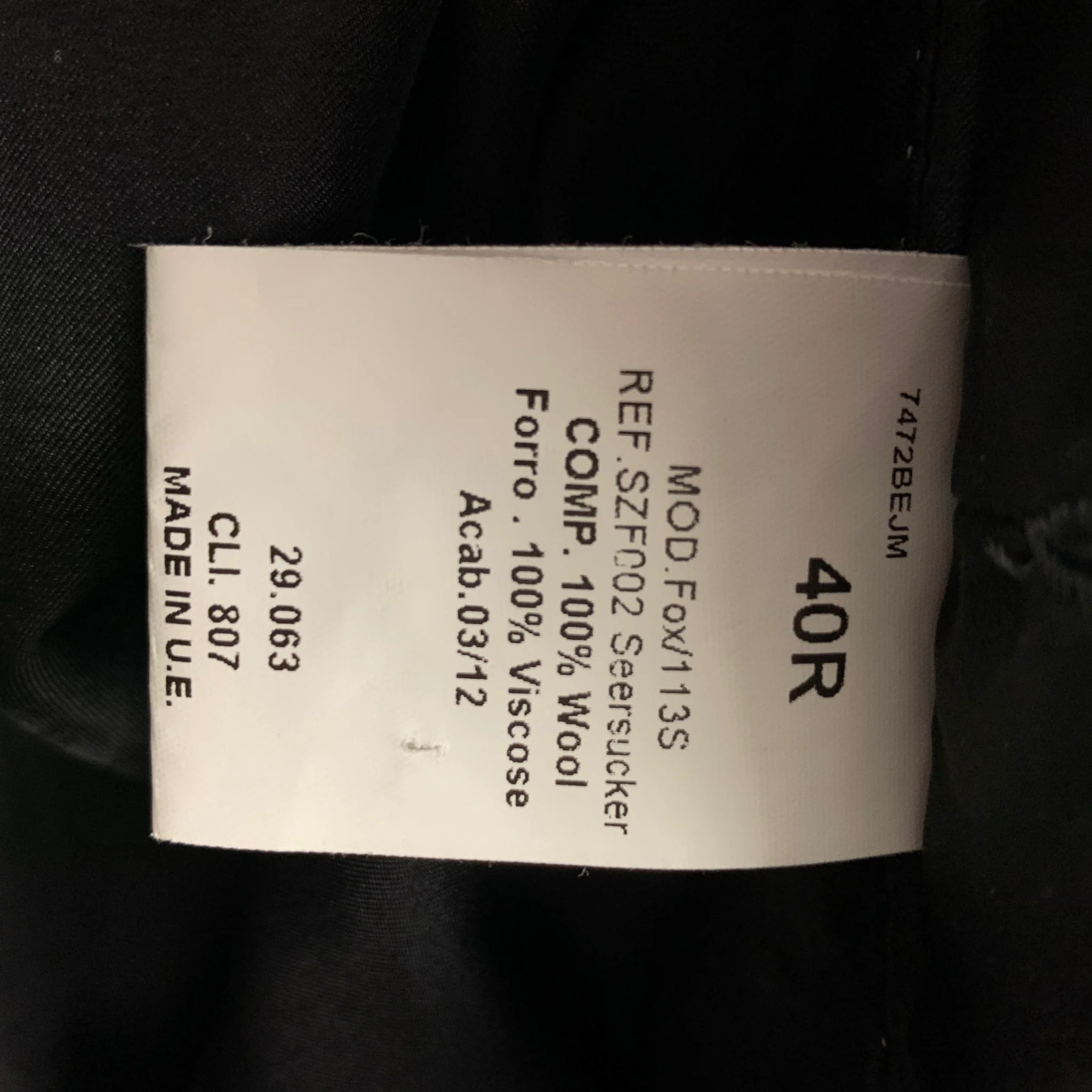 SPENCER HART Size 40 Navy Seersucker Cotton Shawl Collar Sport Coat - Image 5
