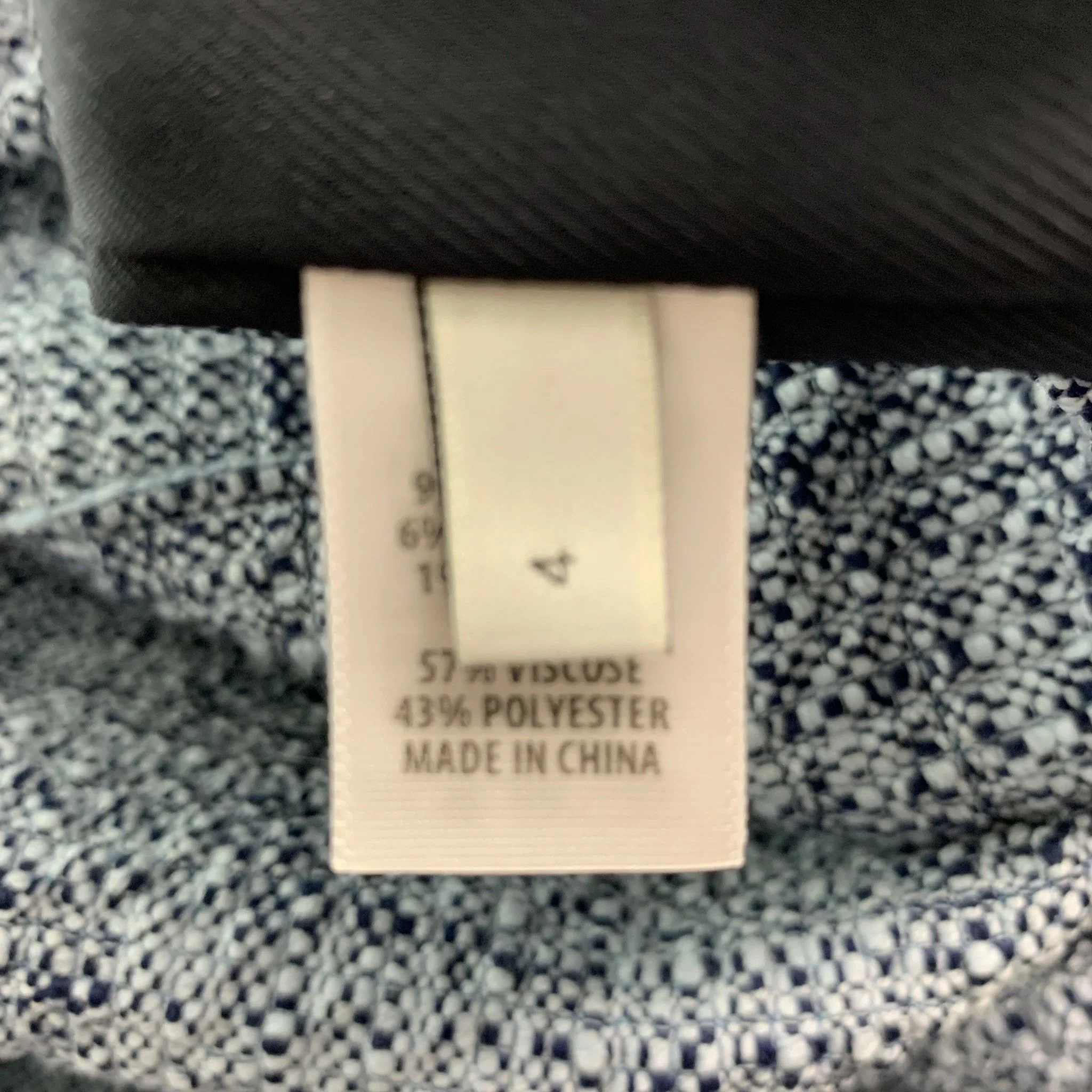 ST. JOHN Size S Blue Navy Cotton Blend Sleeveless Below Knee Outfits - Image 11