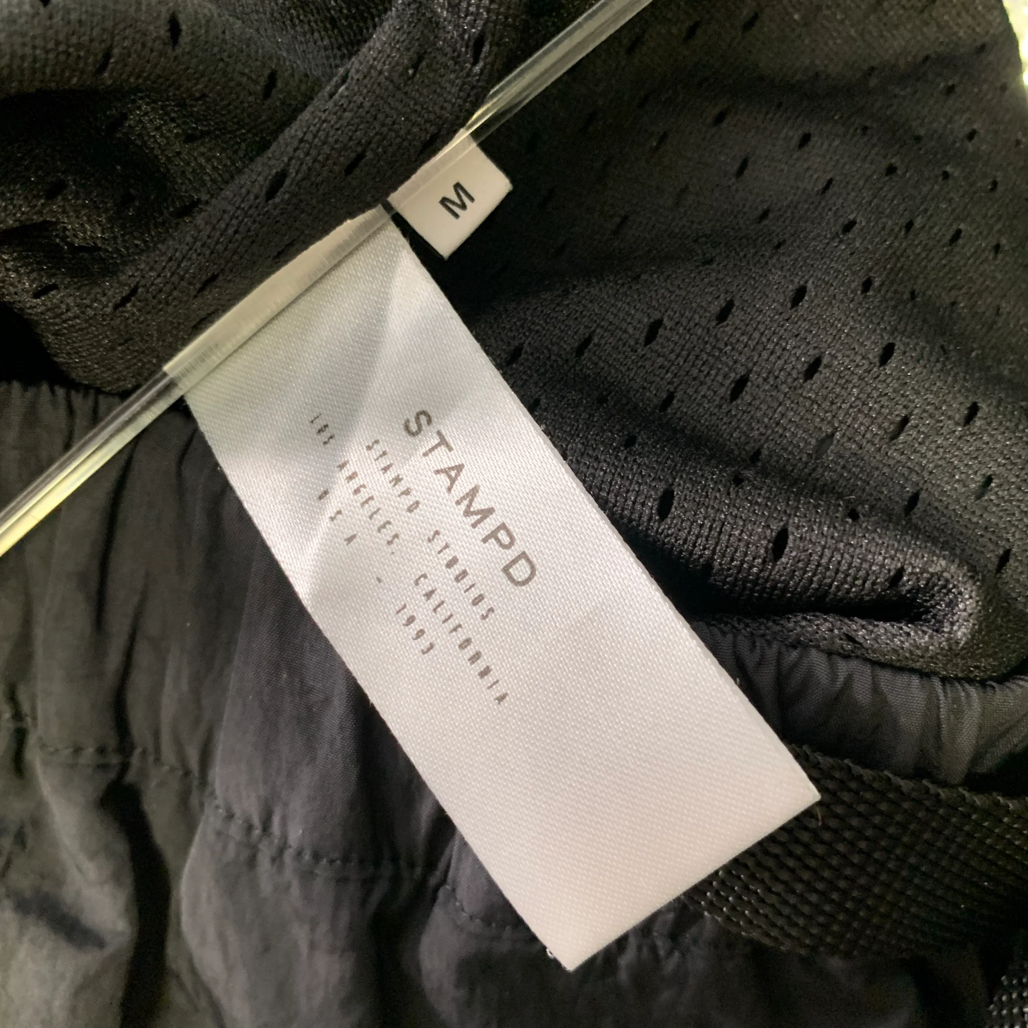 STAMPD Size M Black Green Nylon Joggers Casual Pants - Image 5