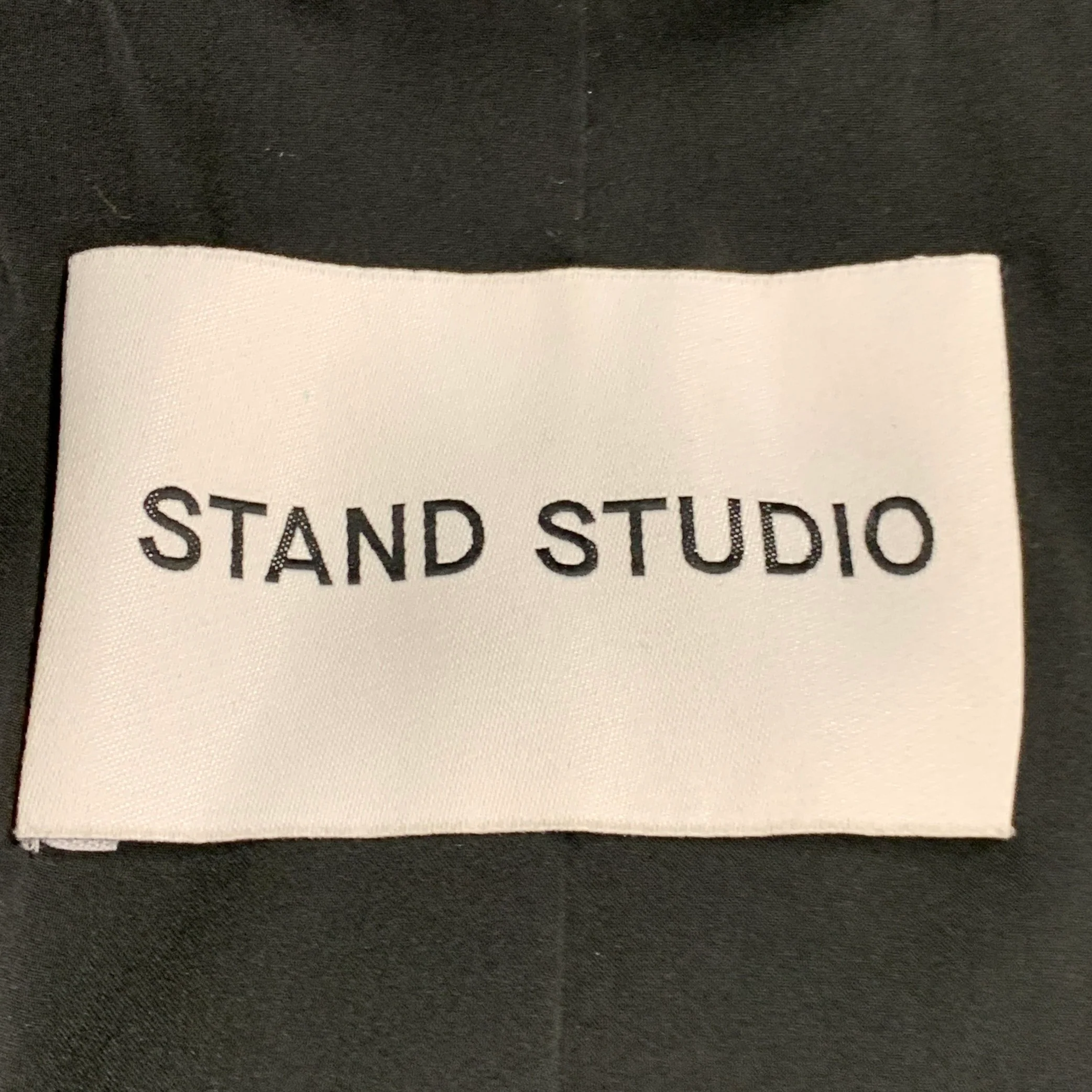 STAND STUDIO Size S Dorothea Black Faux Leather Quilted Snaps Coat - Image 4