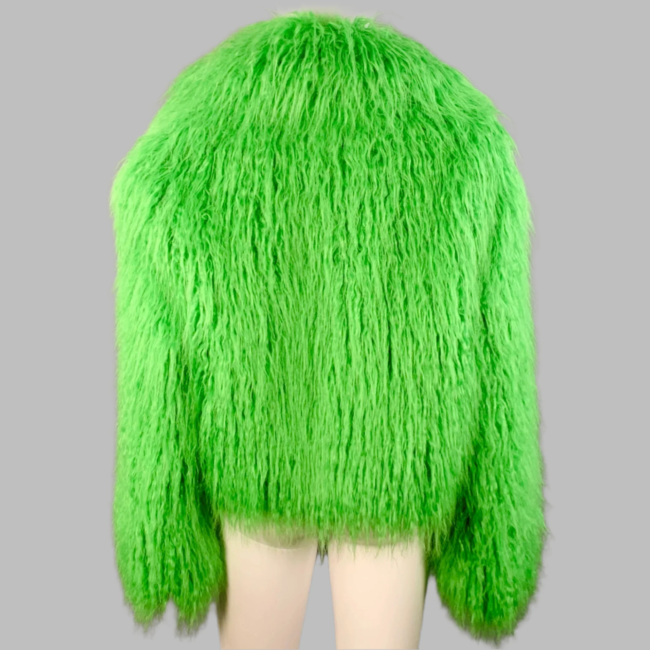 STAND STUDIO Size S Janet Green Modacrylic Blend Frizzy Faux Fur Jacket - Image 3