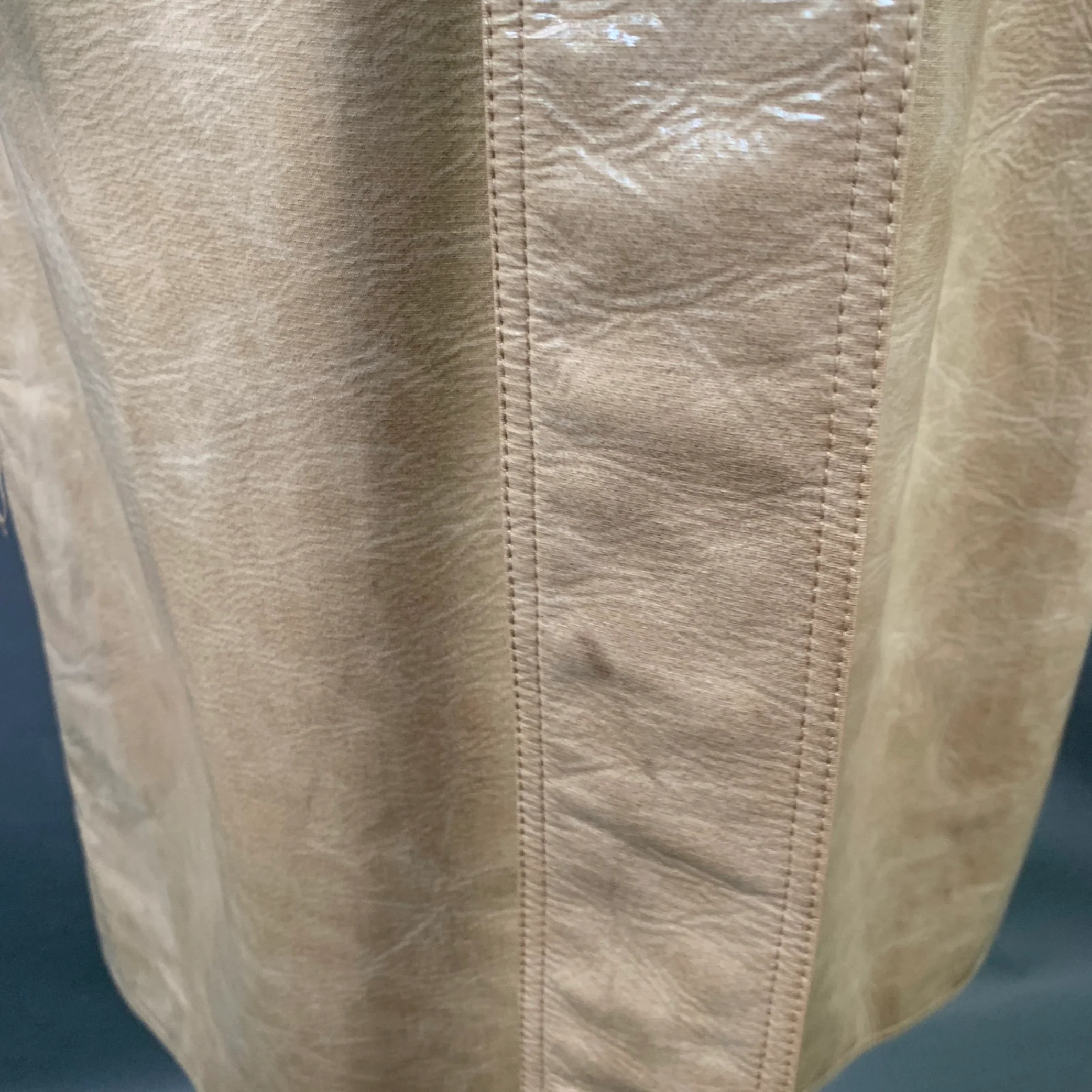 STAND STUDIO Size S Vada Beige Faux Leather Belted Trenchcoat - Image 8