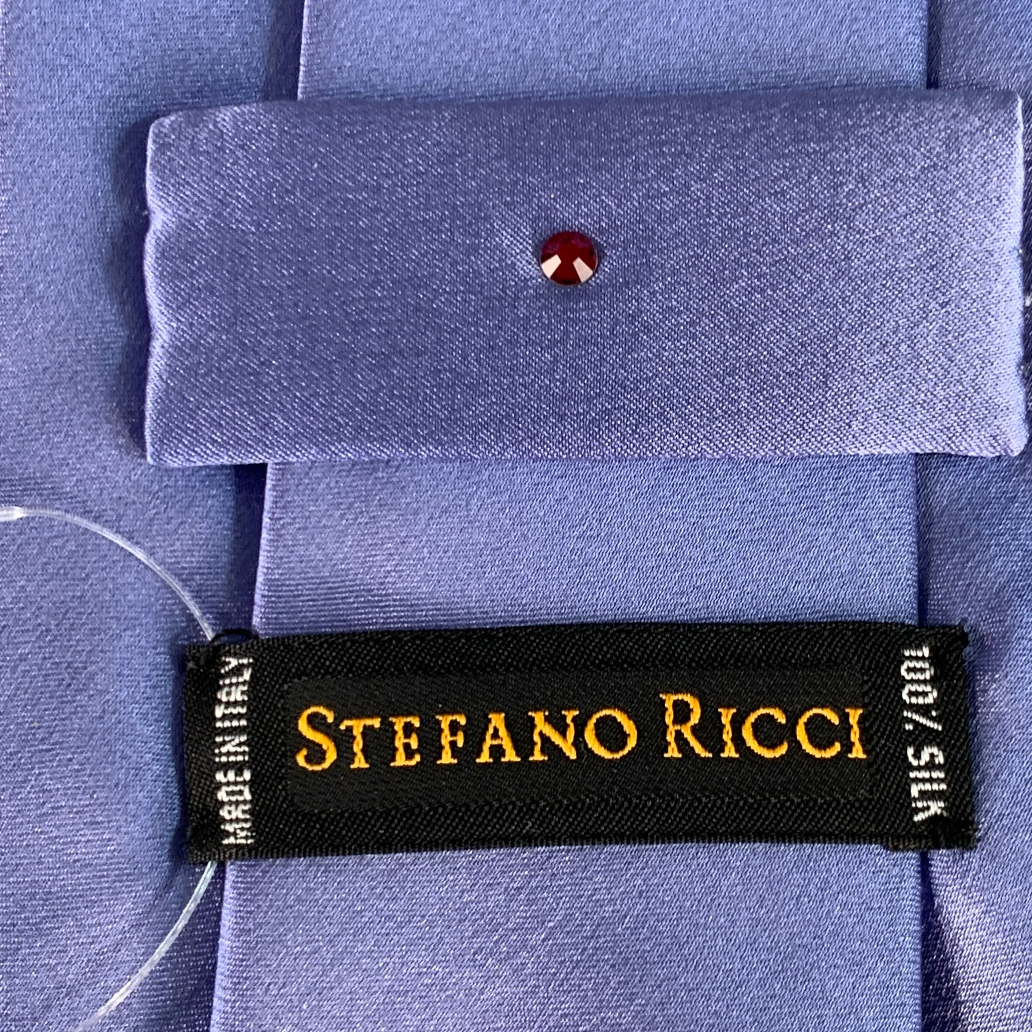 STEFANO RICCI Cornflower Blue Silk Tie - Image 3