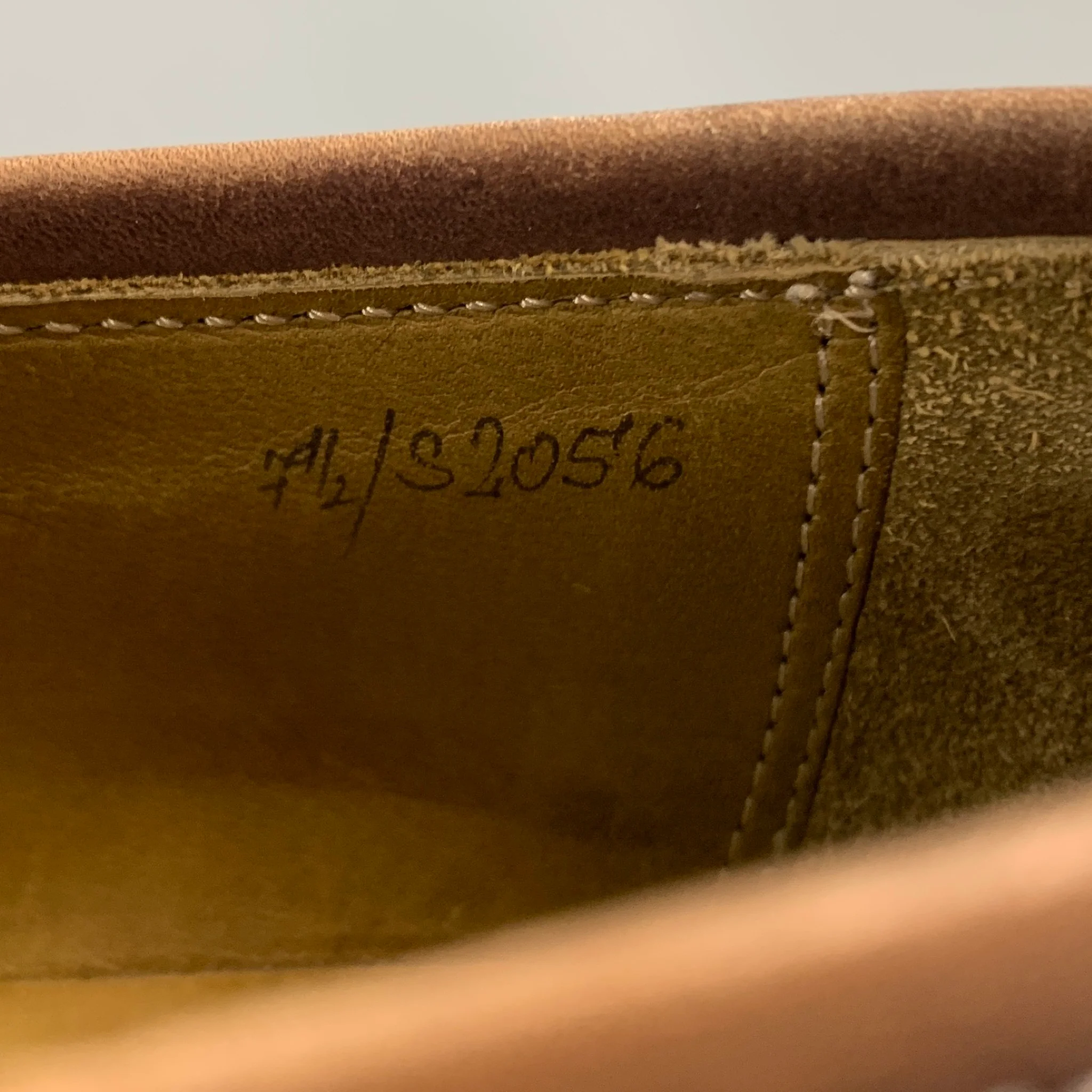 STEFANOBI Size 7.5 Taupe Leather Penny Loafers - Image 9