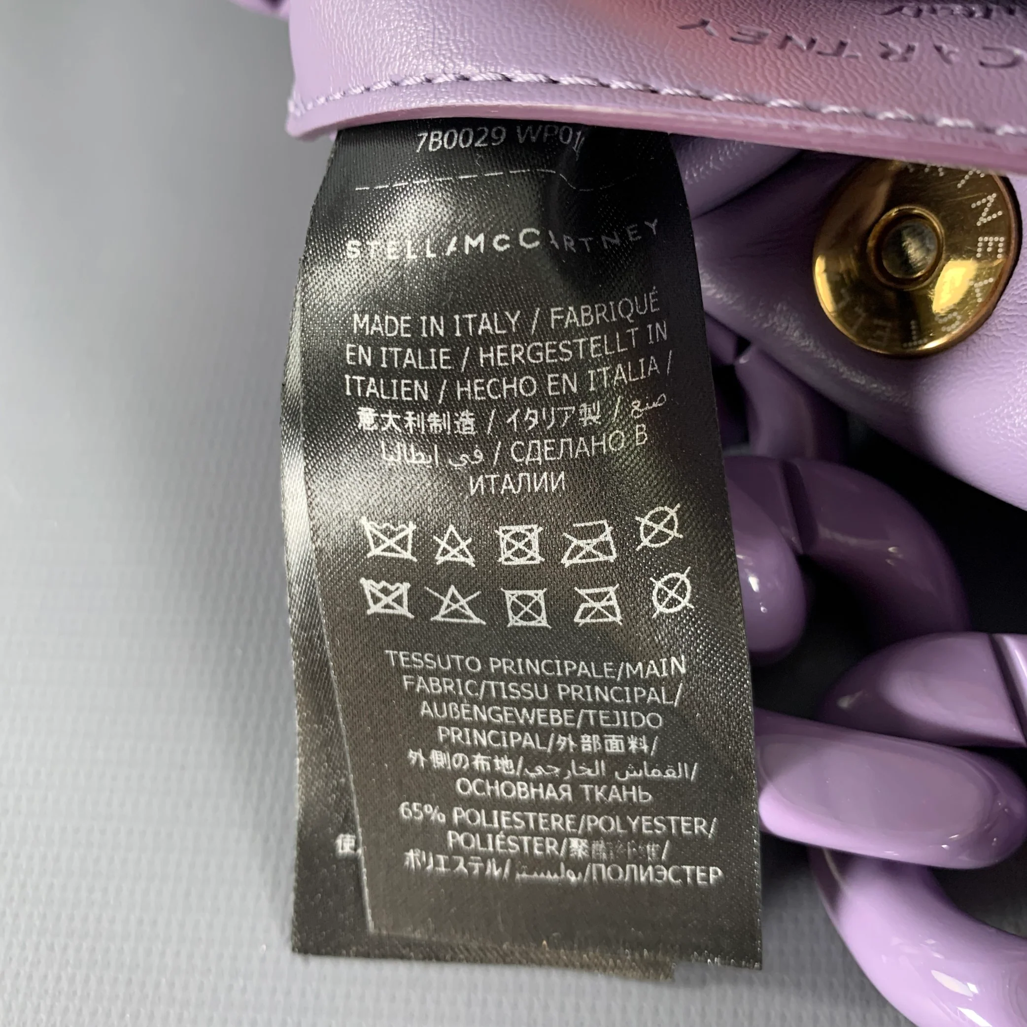 STELLA McCARTNEY Purple Faux Leather Handbag - Image 8
