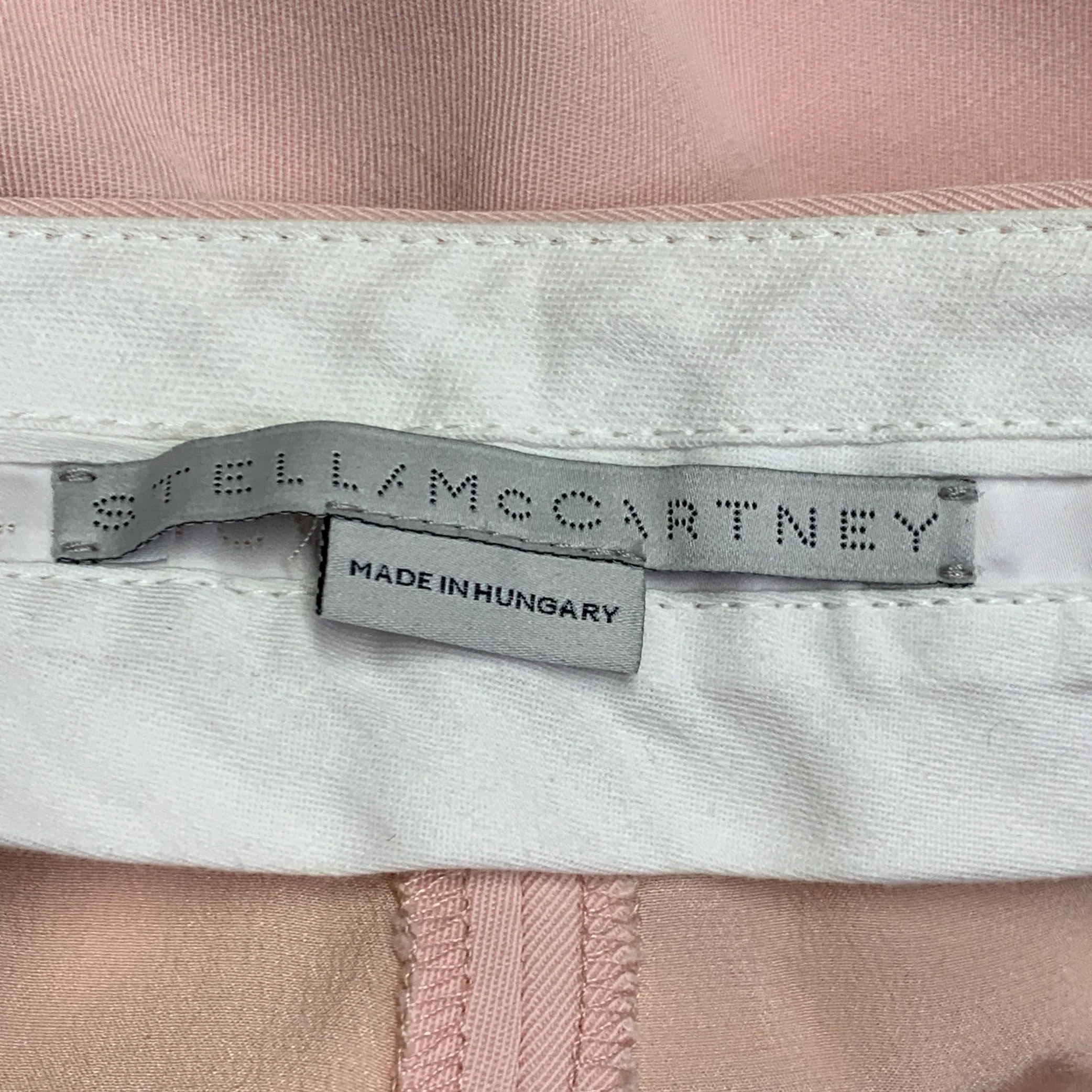 STELLA McCARTNEY Size 4 Light Pink Wool Slim Fit Flat Front Dress Pants - Image 3