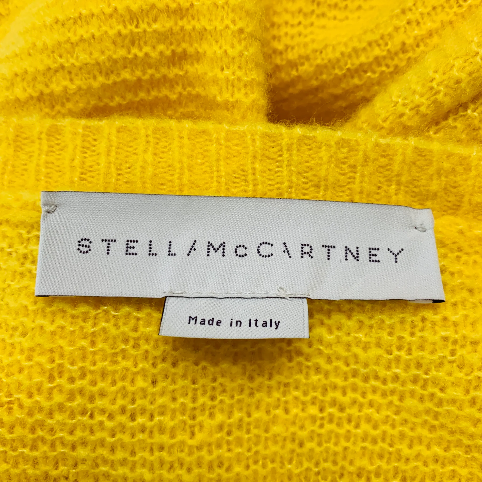 STELLA McCARTNEY Size 6 Yellow Cashmere Silk Asymmetrical Pullover - Image 4