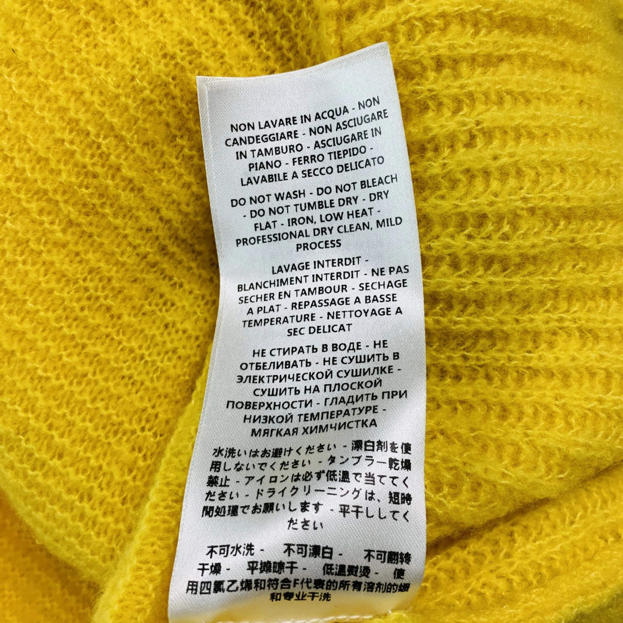 STELLA McCARTNEY Size 6 Yellow Cashmere Silk Asymmetrical Pullover - Image 6