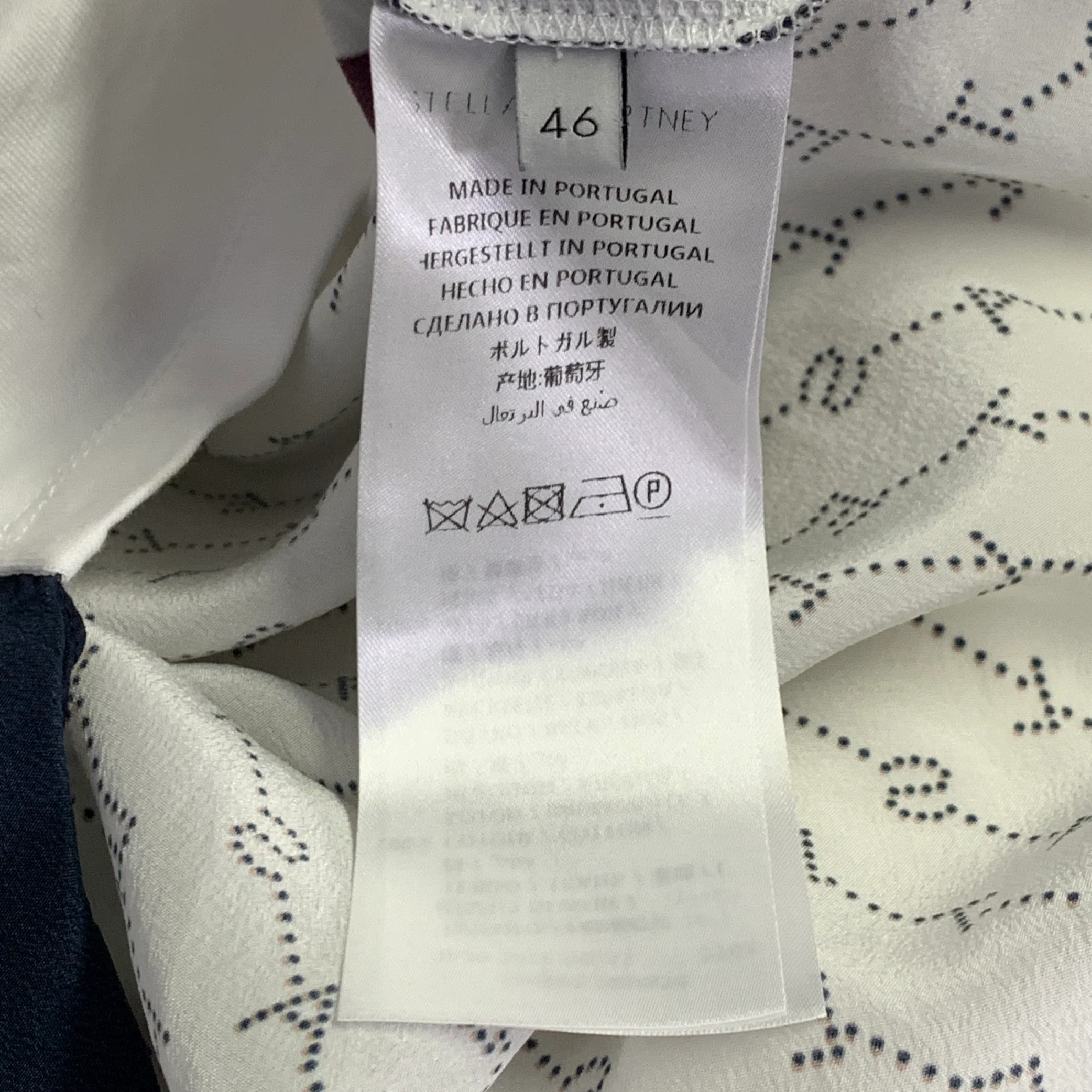STELLA McCARTNEY Size L White Burgundy Navy Cotton Logo Pullover - Image 6