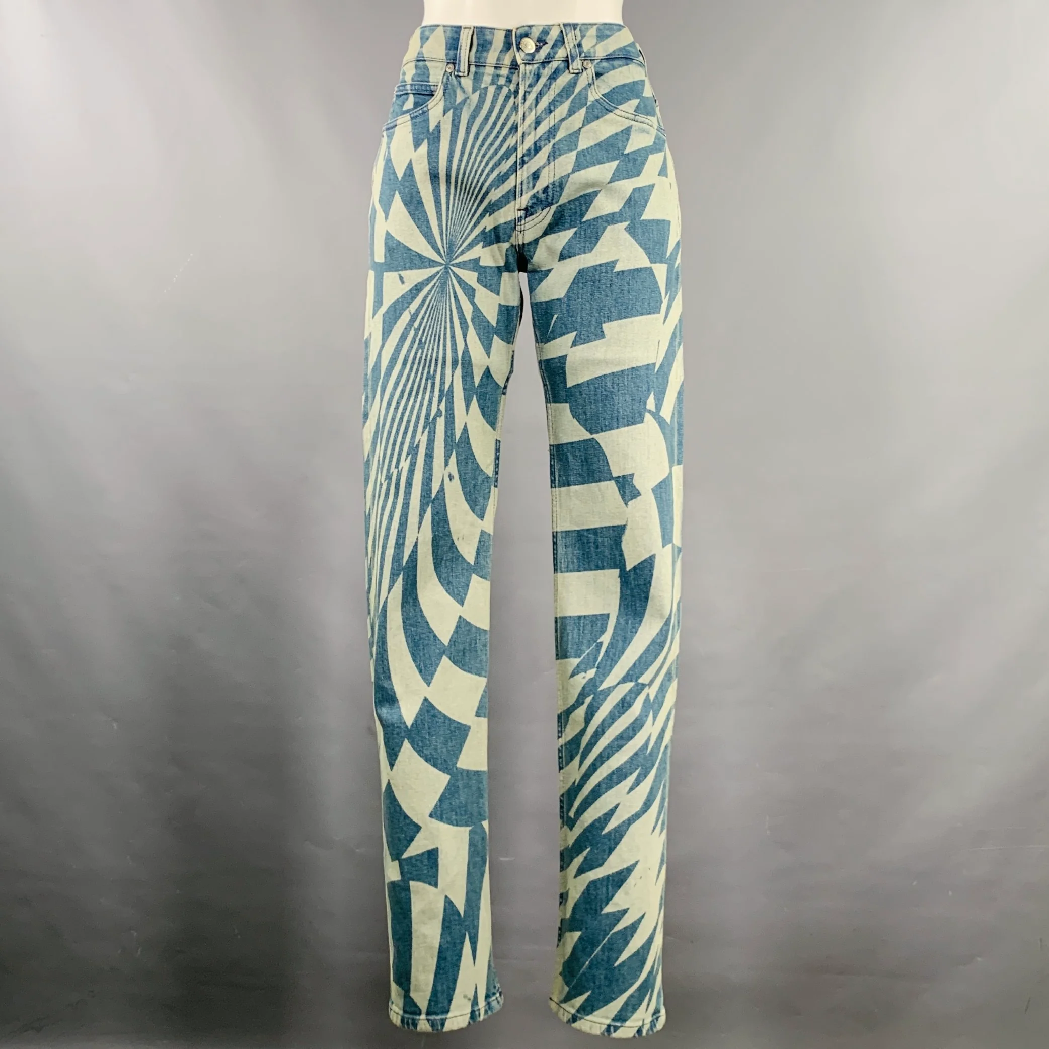 STELLA McCARTNEY Size XS Blue Light Blue Cotton Blend Jeans