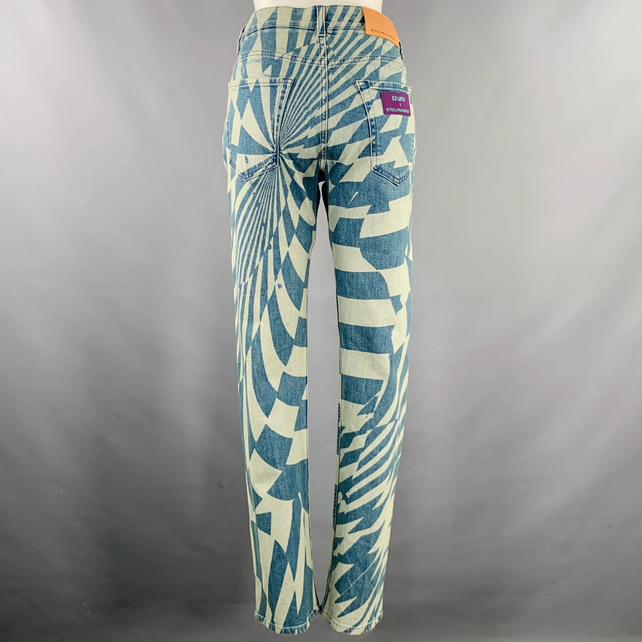STELLA McCARTNEY Size XS Blue Light Blue Cotton Blend Jeans - Image 3