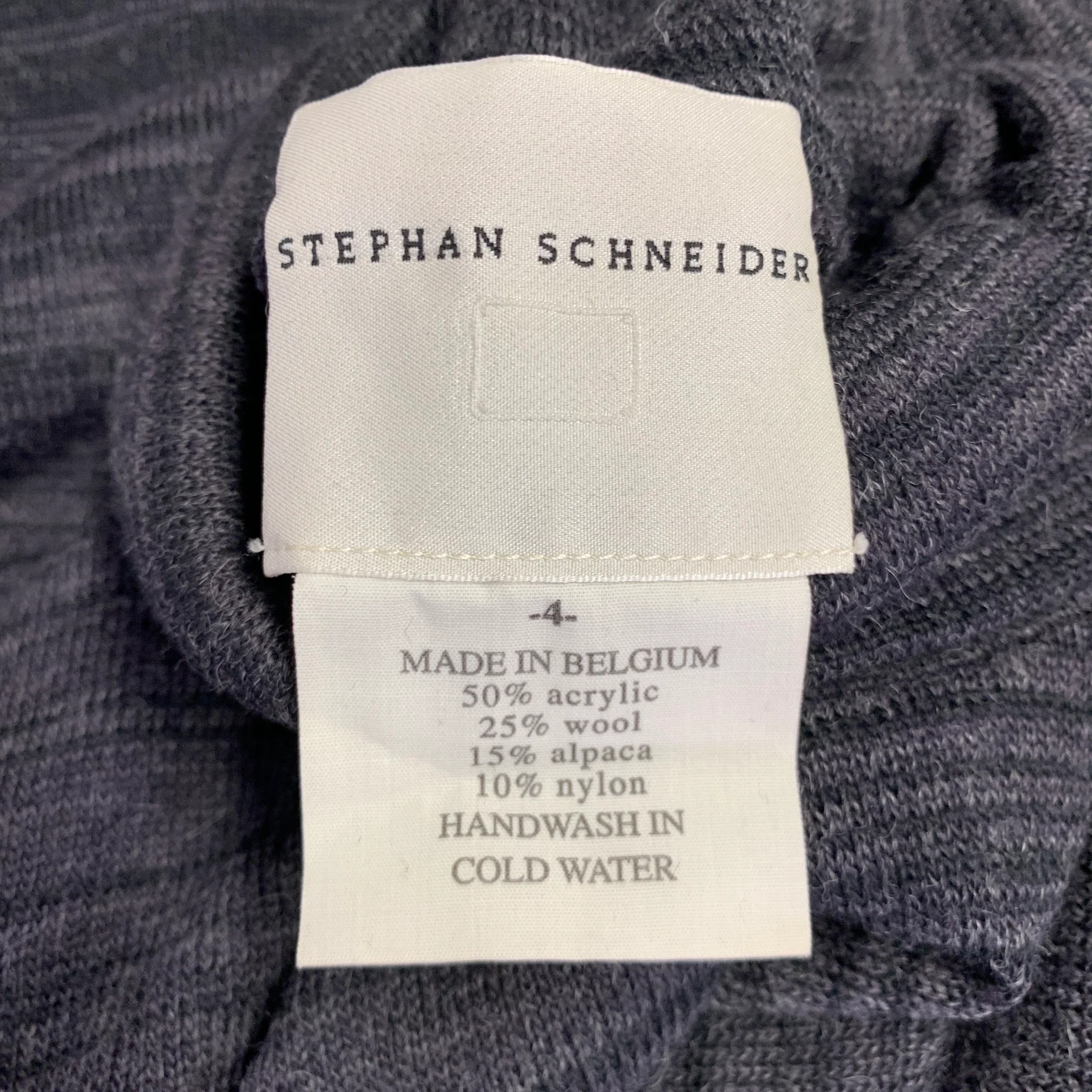 STEPHAN SCHNEIDER Size XL Grey Charcoal Stripe Acrylic Blend Pullover - Image 5