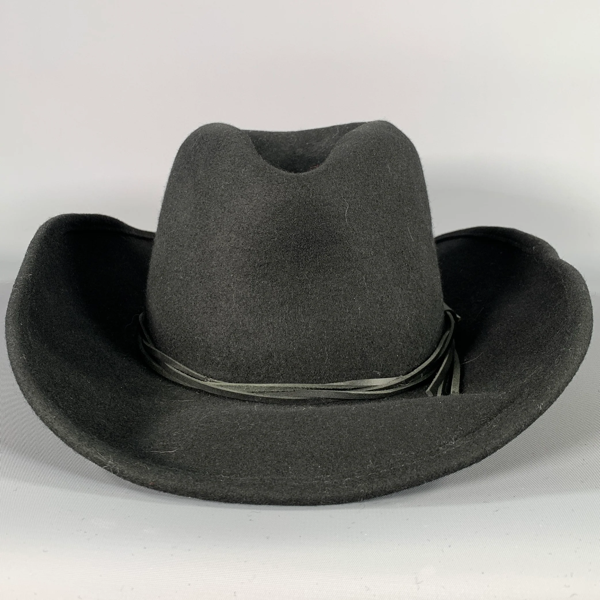 STETSON Size L Black Textured Wool Hats