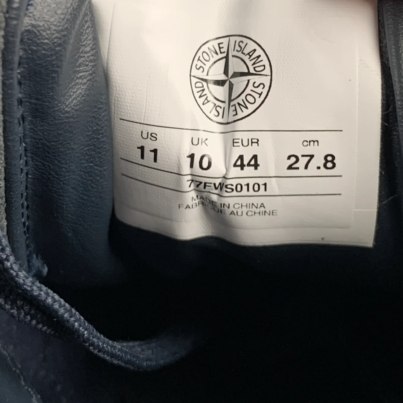 STONE ISLAND Size 11 Black Tan Mixed Fabrics Leather Low Rise Sneakers - Image 8