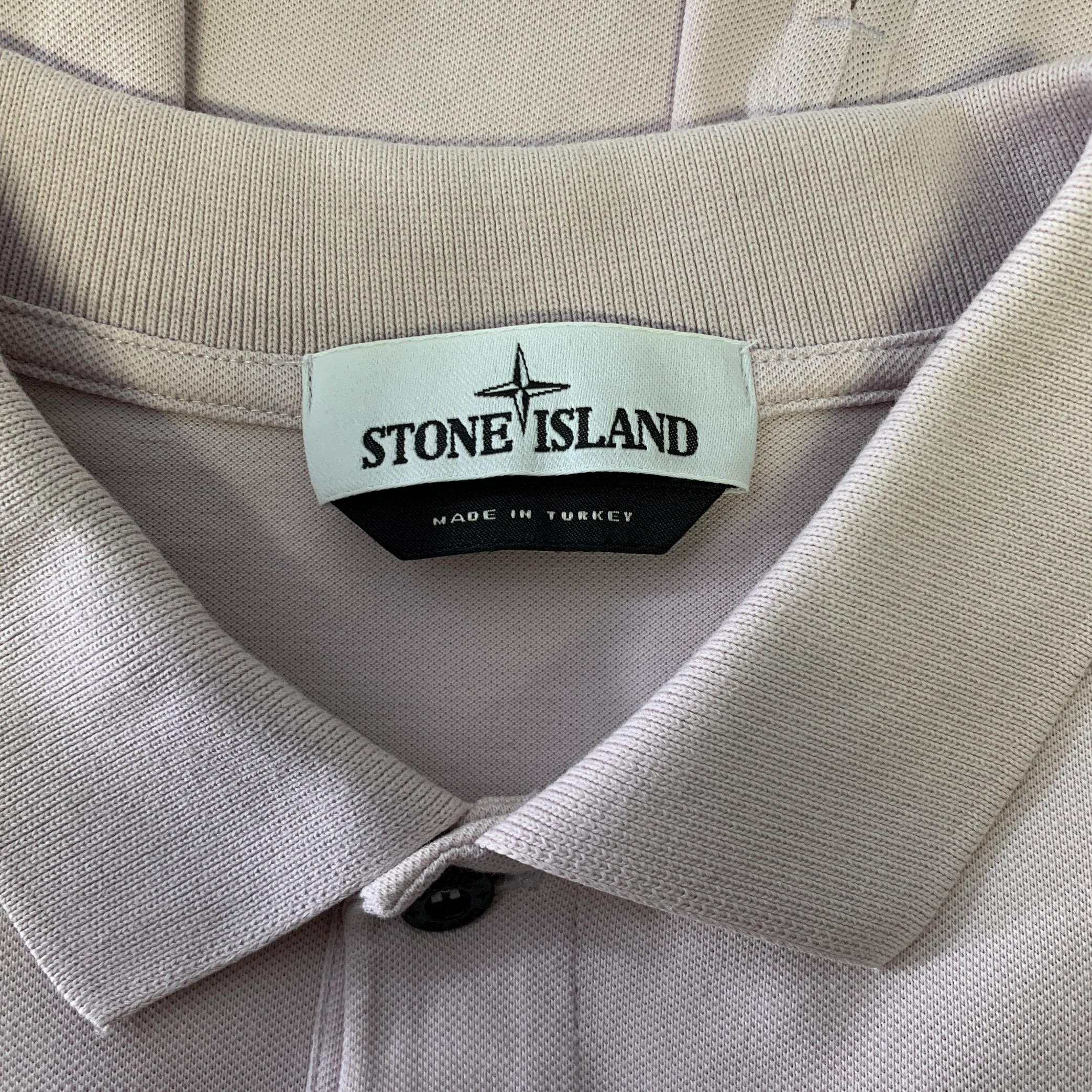 STONE ISLAND Size XL Purple Cotton Blend Polo - Image 4