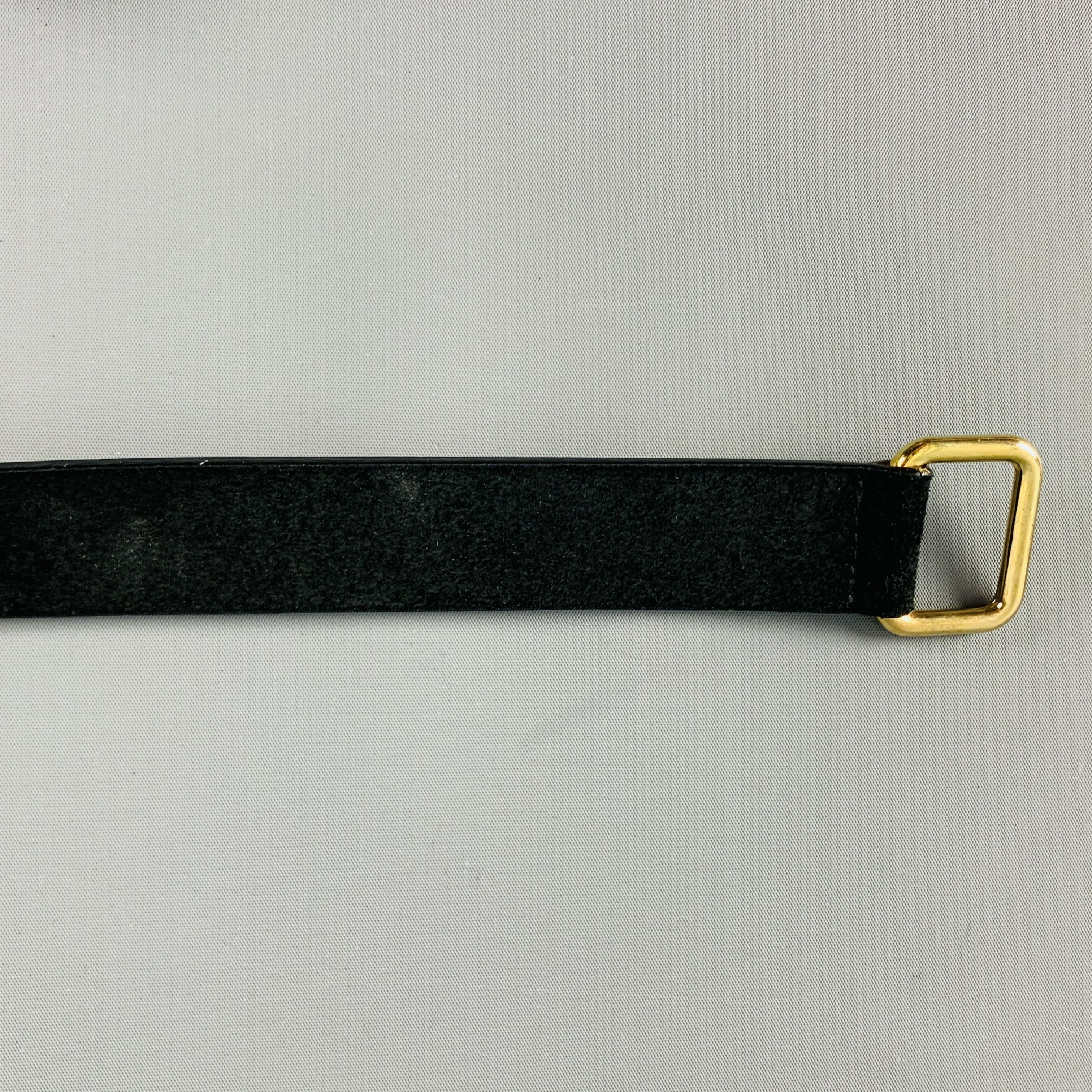STREETS AHEAD Waist Size L Black Gold Suede Belt - Image 6