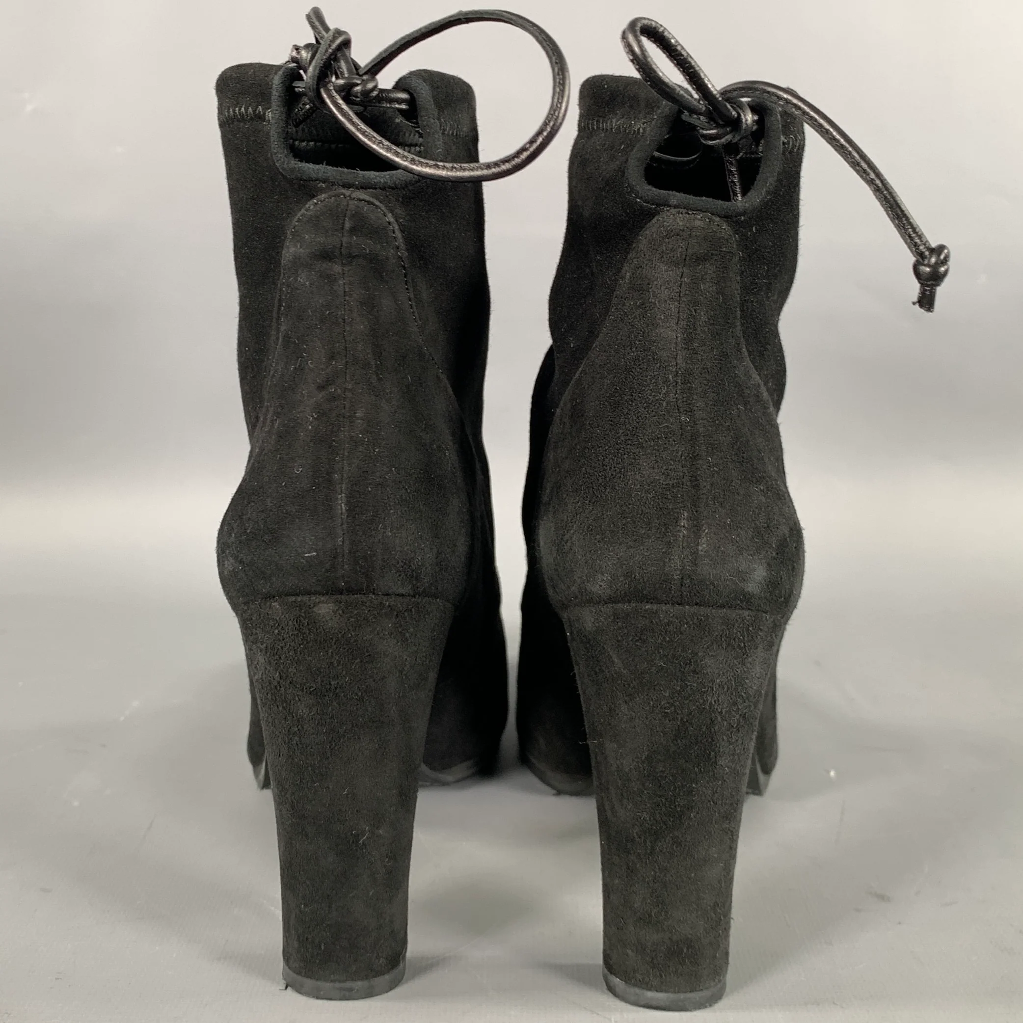 STUART WEITZMAN Size 9 Black Suede Chelsea Boots - Image 3