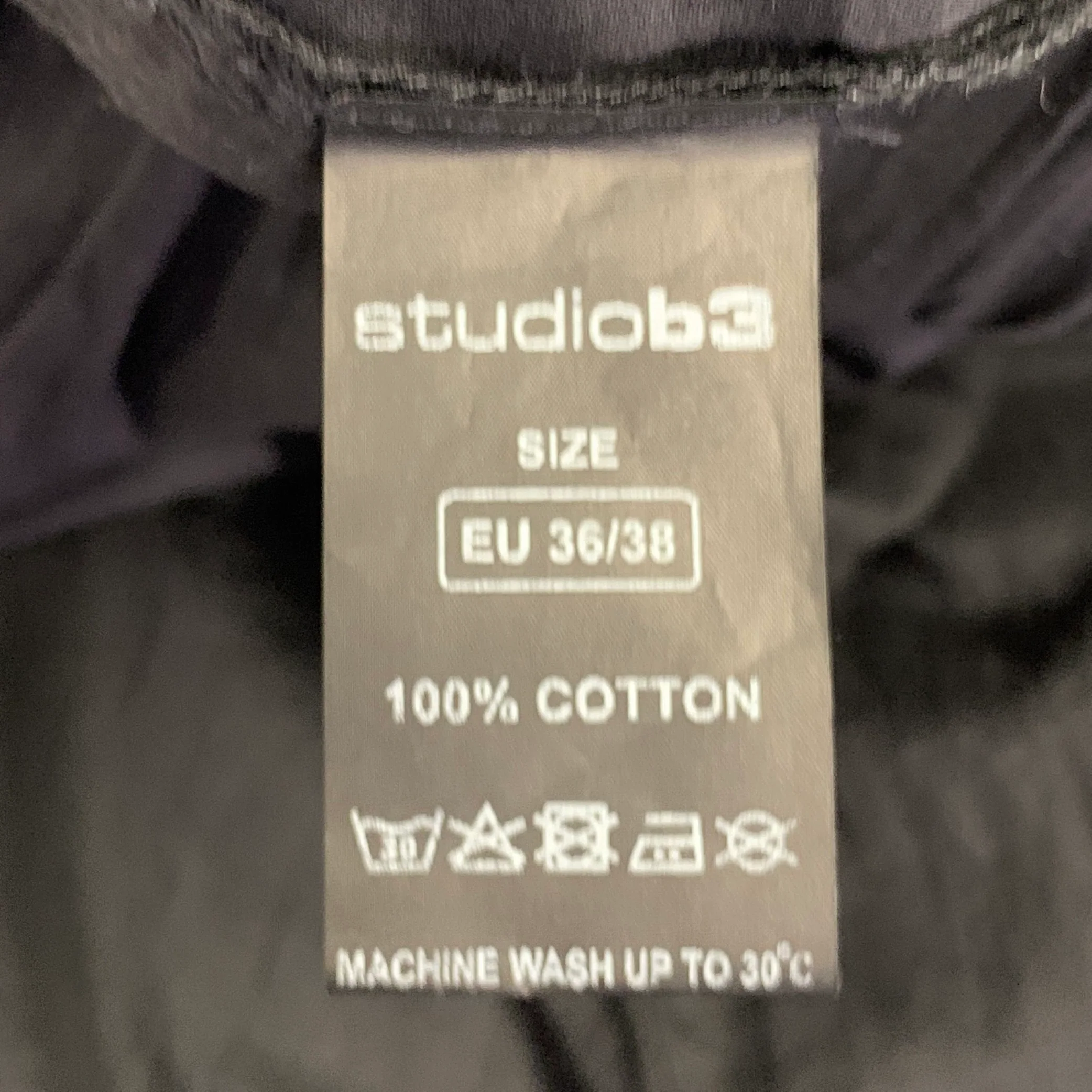 STUDIO B3 Size S Black Cotton Elastic Waistband Casual Skirt Pants - Image 5