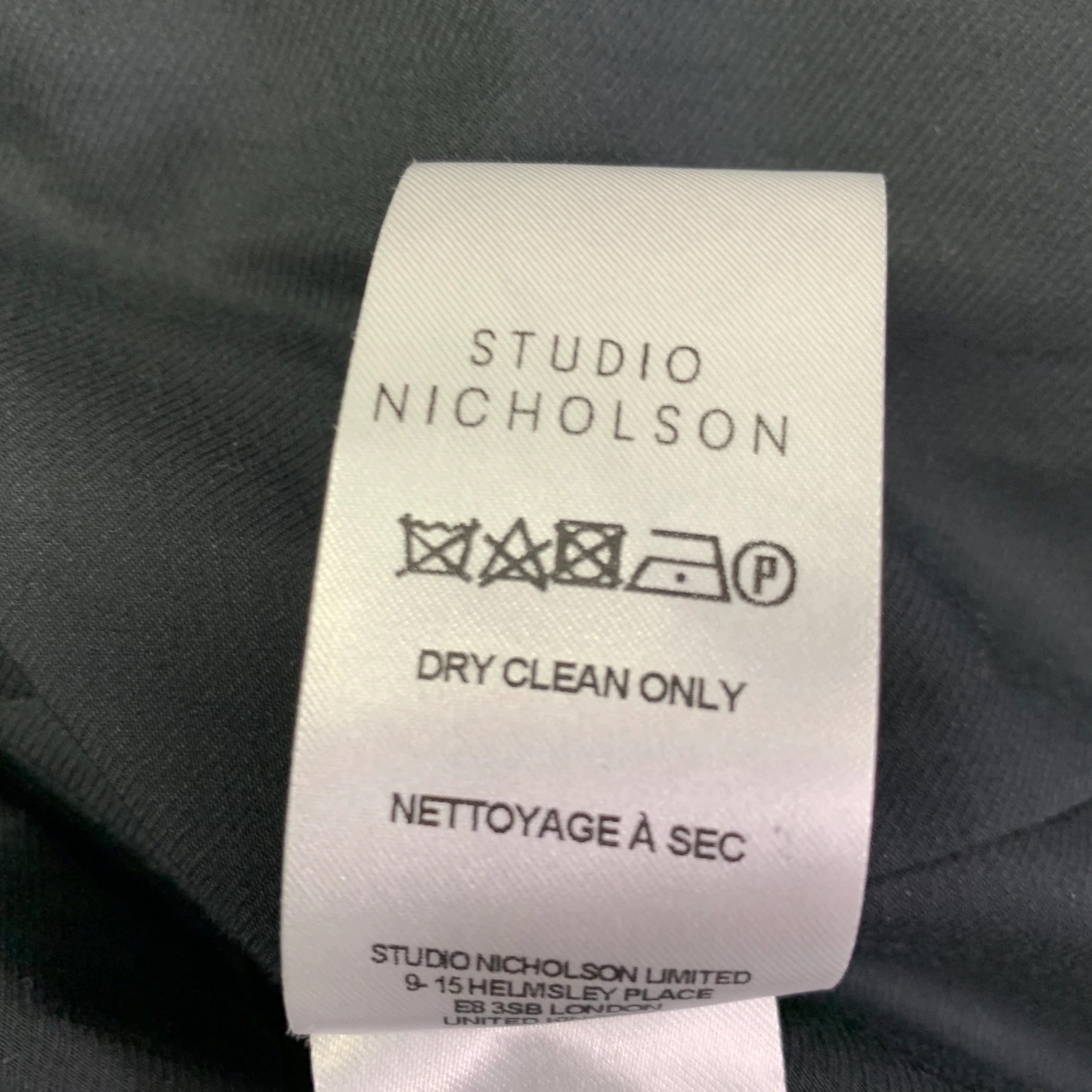 STUDIO NICHOLSON Size M Navy Wool Polyester Double Breasted Jacket - Image 6