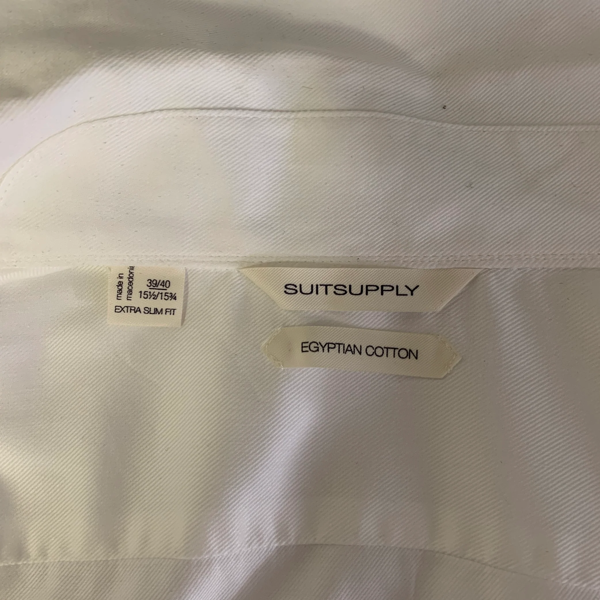 SUIT SUPPLY Size S White Solid Cotton Button Down Long Sleeve Shirt - Image 4