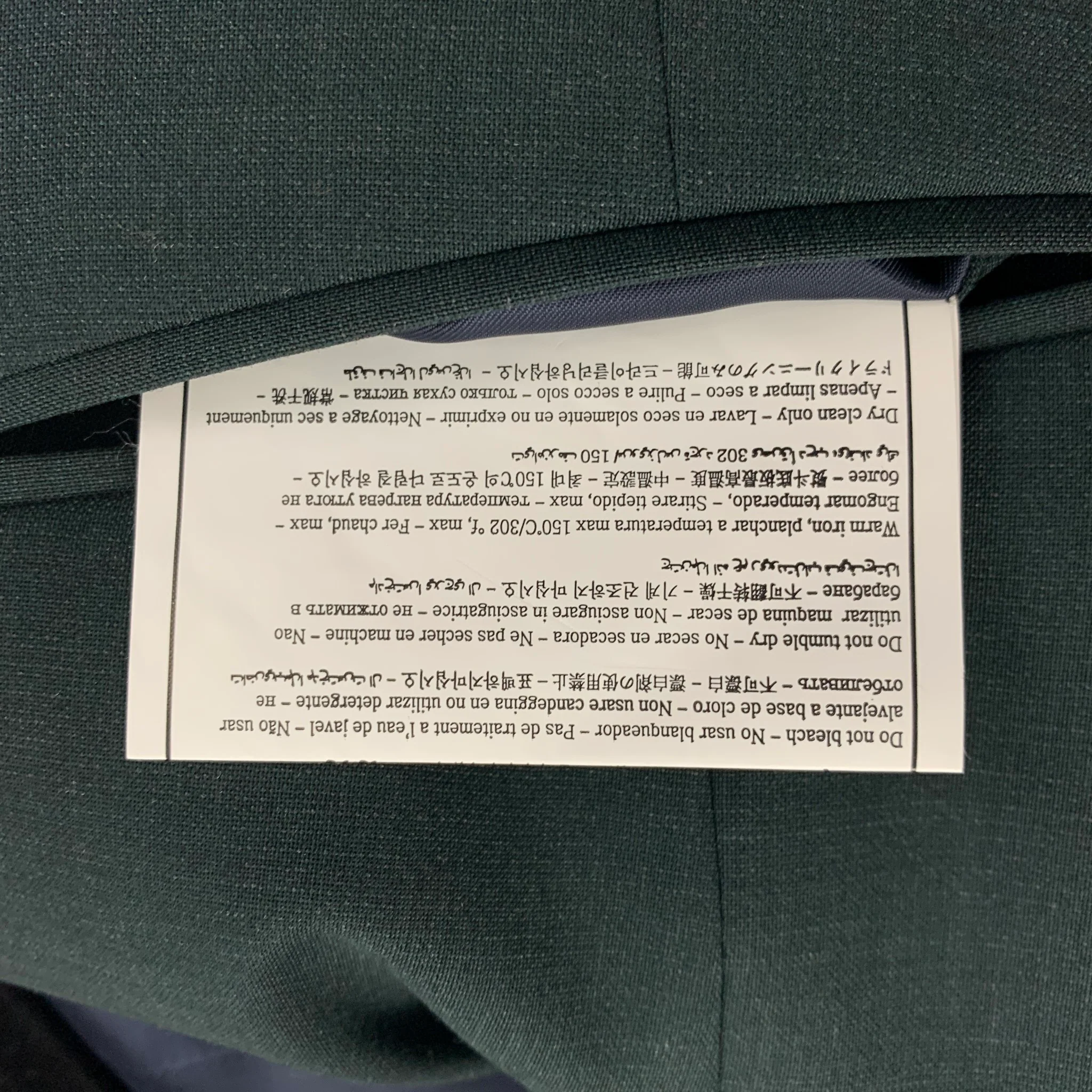 SUITSUPPLY Size 40 Forest Green Wool Buttoned Vest - Image 4