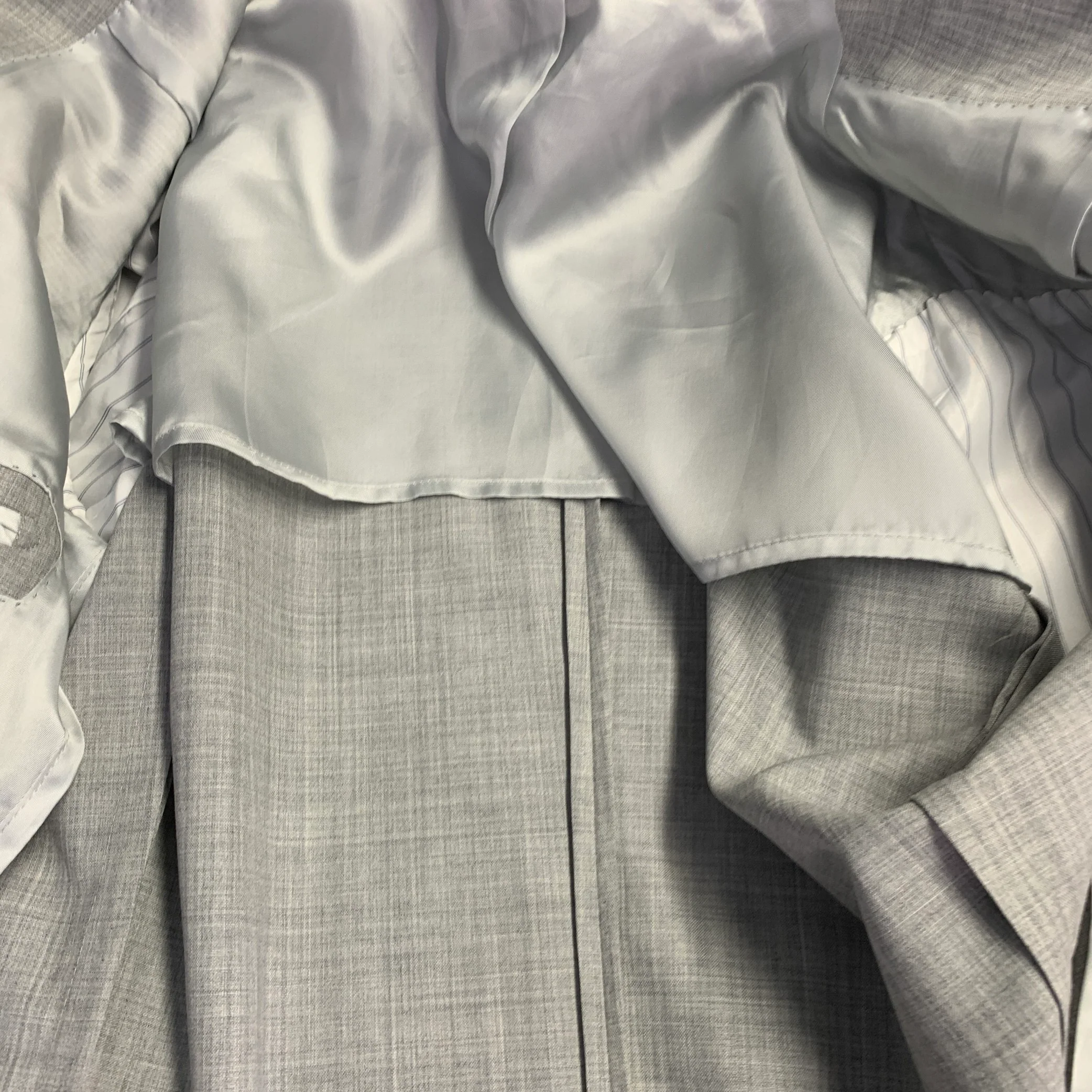 SUITSUPPLY Size 42 Heather Grey Wool Notch Lapel Suit - Image 10