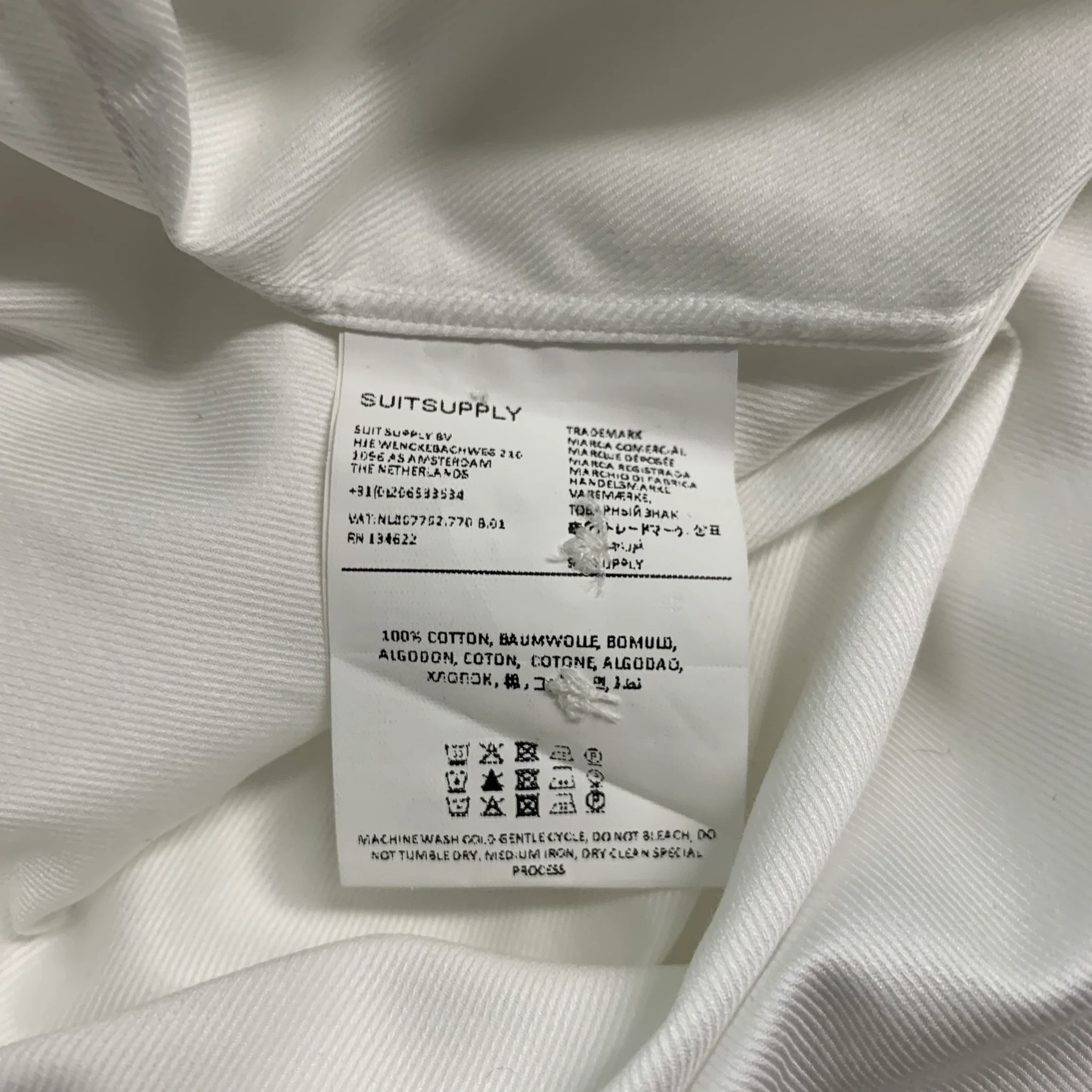 SUITSUPPLY Size M White Button Up Long Sleeve Shirt - Image 5
