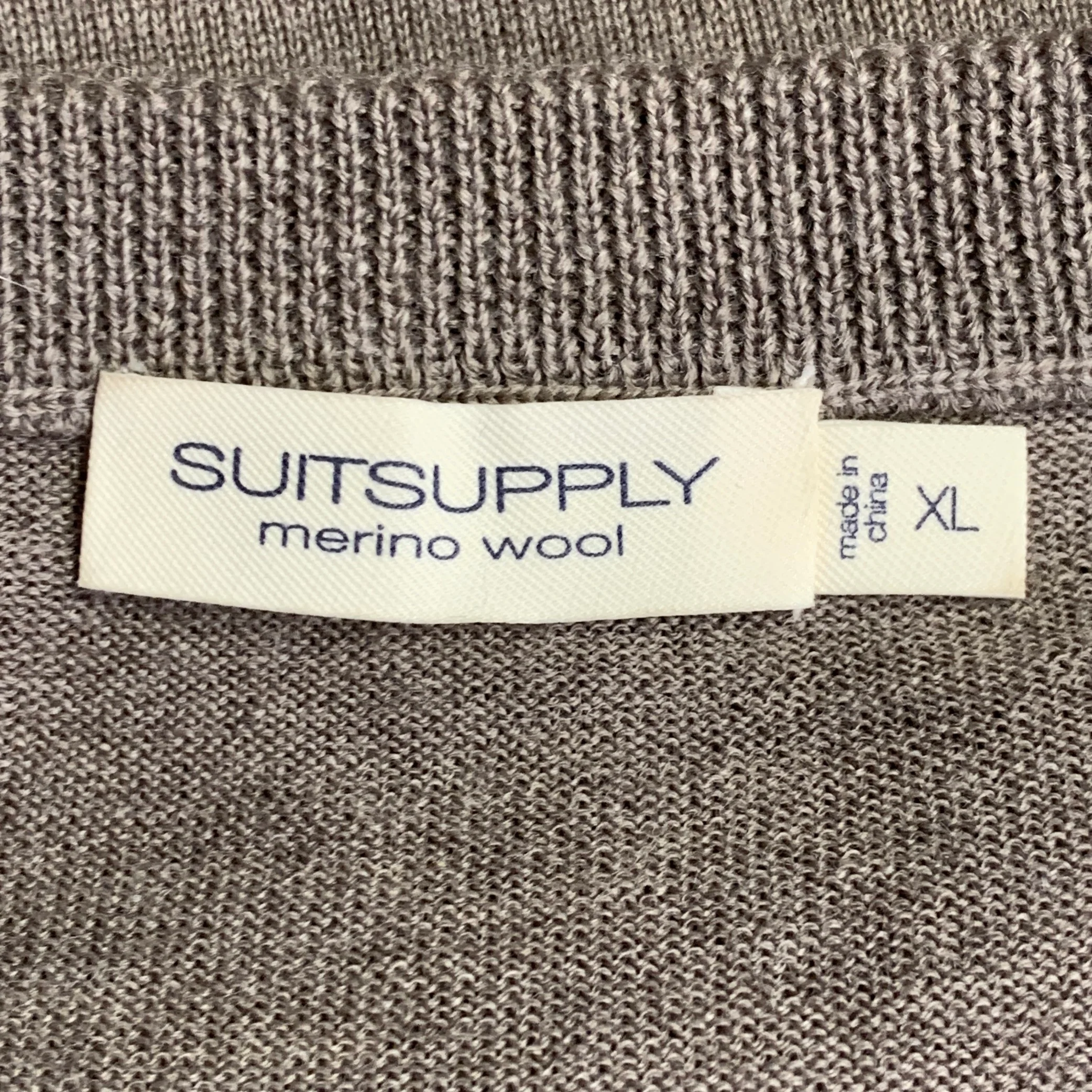 SUITSUPPLY Size XL Brown Heather Knit Merino Wool Jersey Crew Neck T-shirt - Image 4