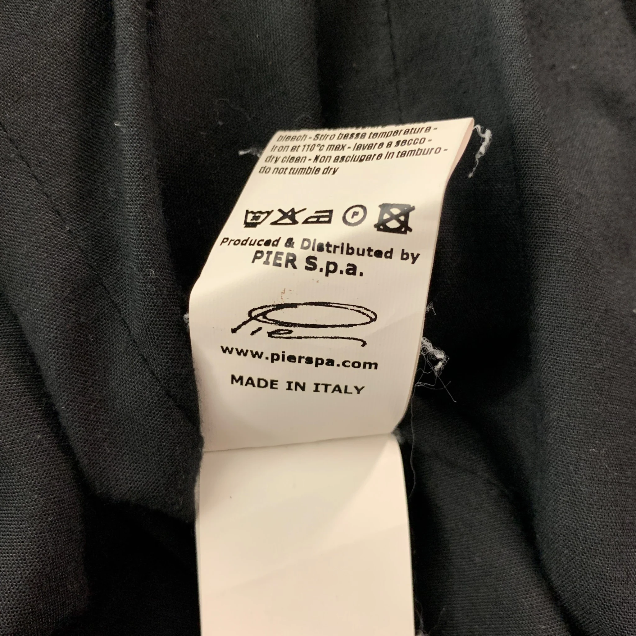 SUPERFINE Size L Black Shimmery Polyester Blend Single Button Sport Coat - Image 6