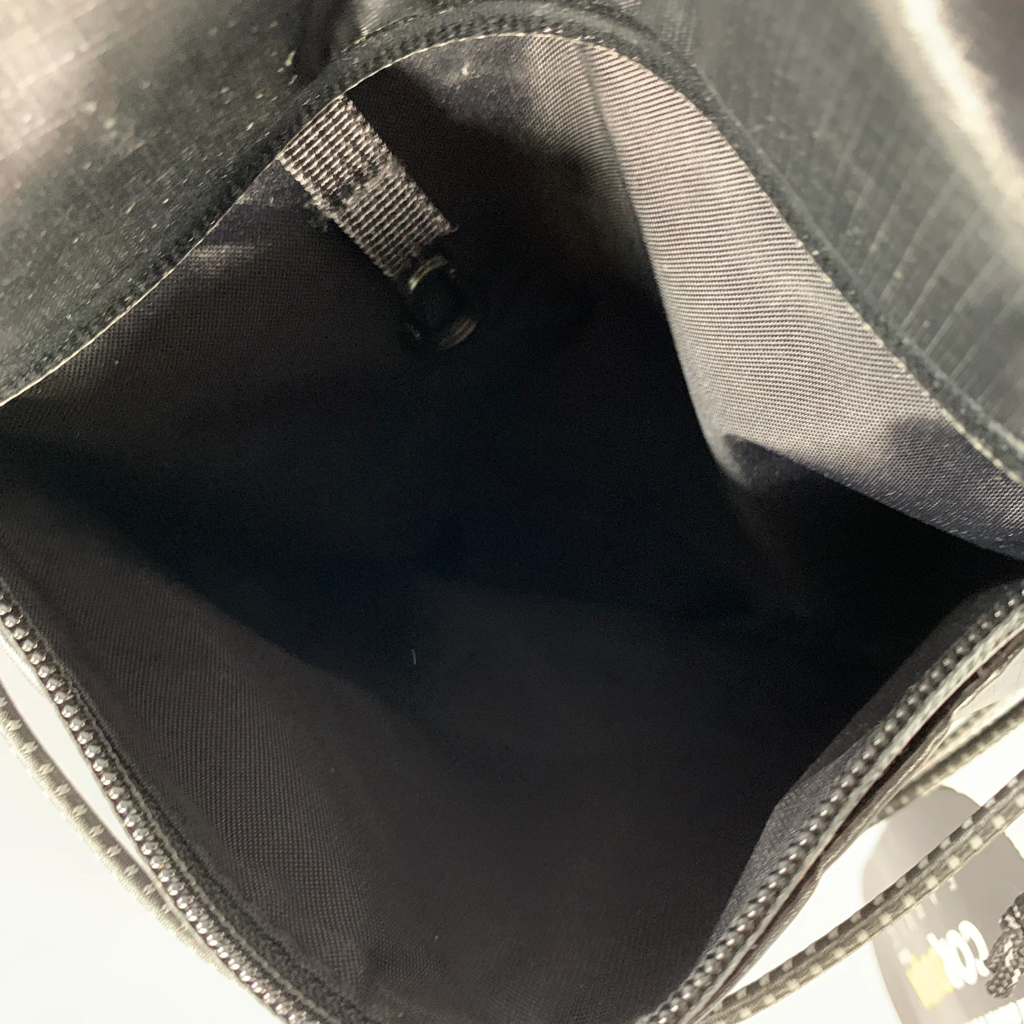 SUPREME FW17 Black White Logo Synthetic Backpack - Image 7
