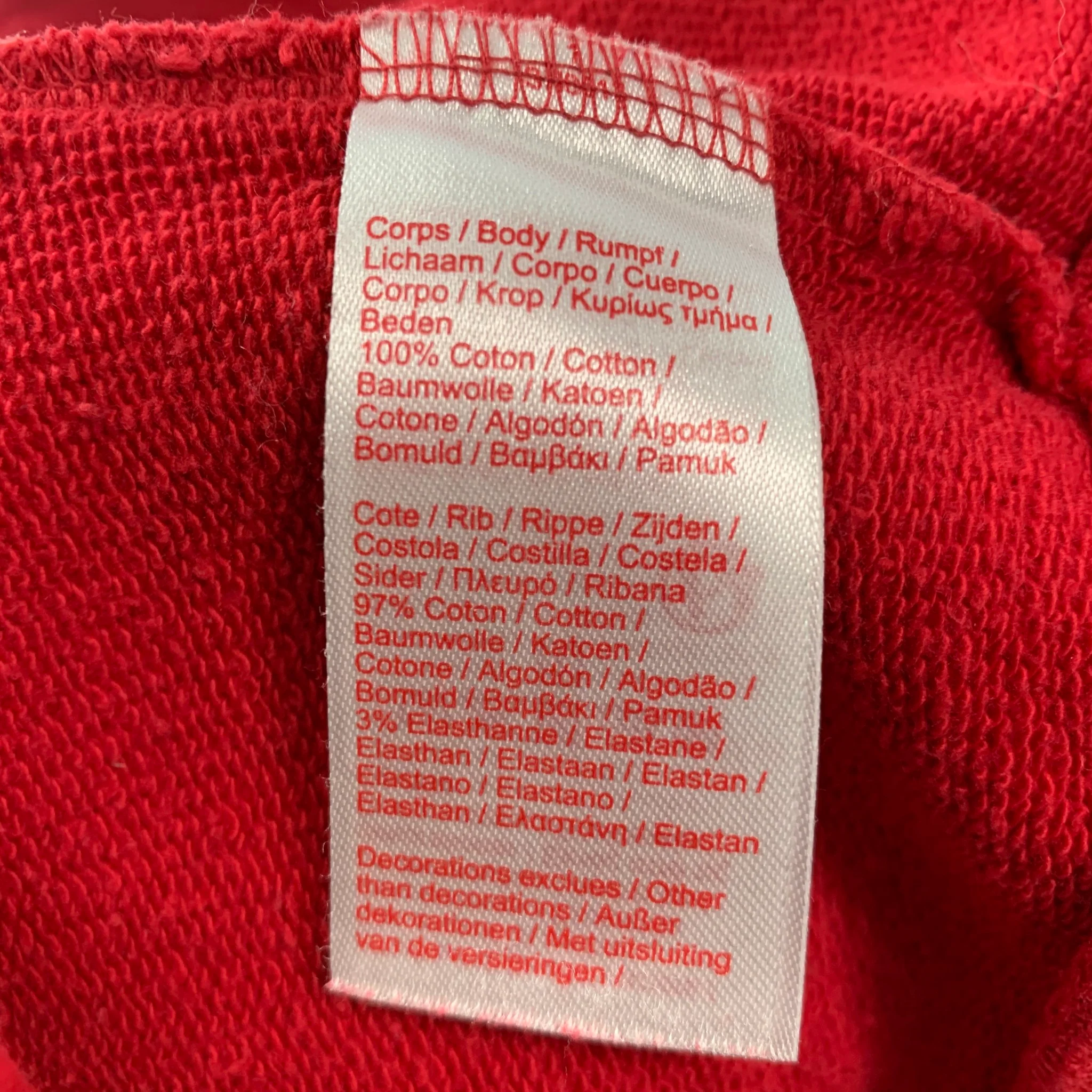 SUPREME Size S Red Logo Cotton Crew-Neck Sweatshirt - Image 7