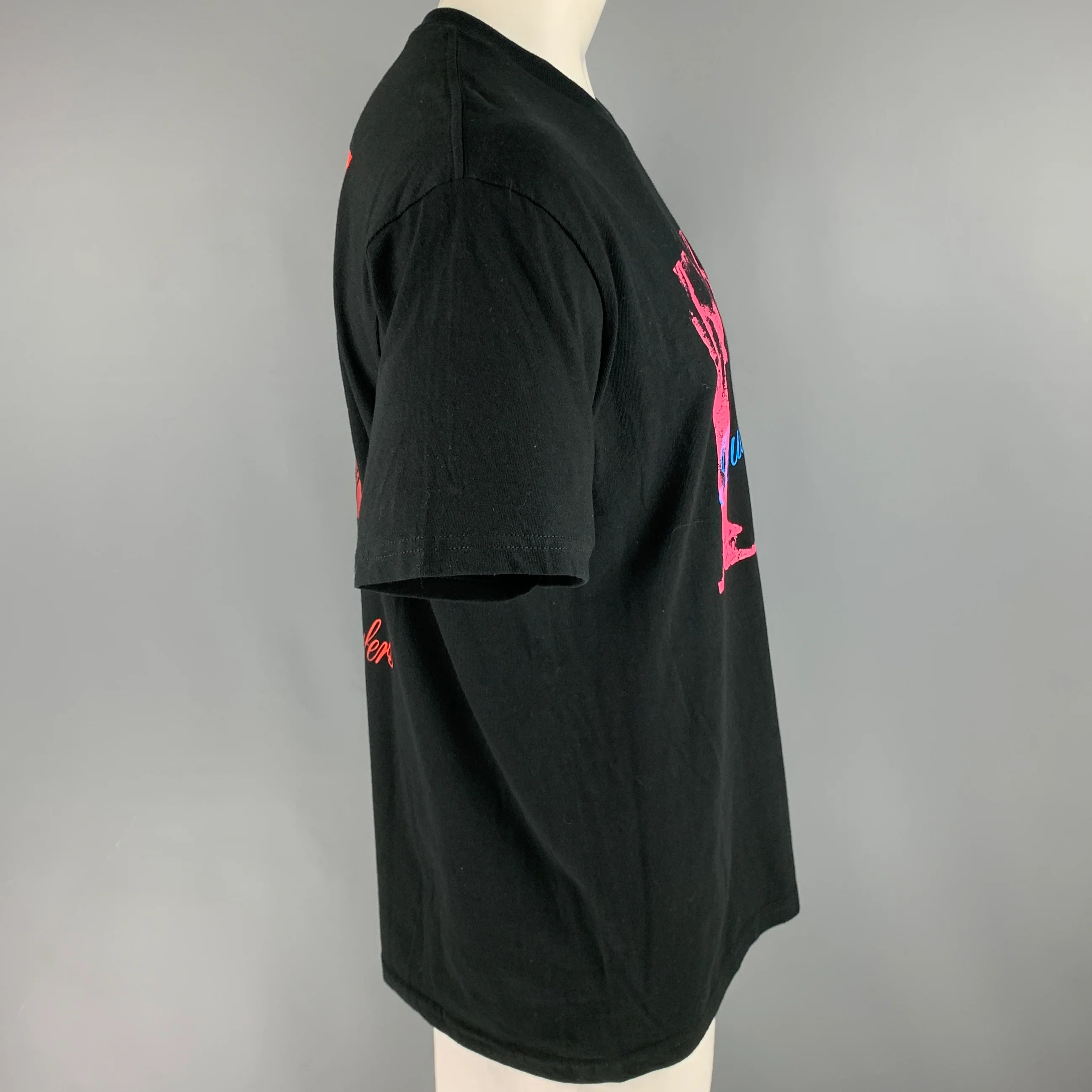 SUPREME SS21 Size L Black Rock Concert Cotton Crew-Neck T-shirt - Image 3