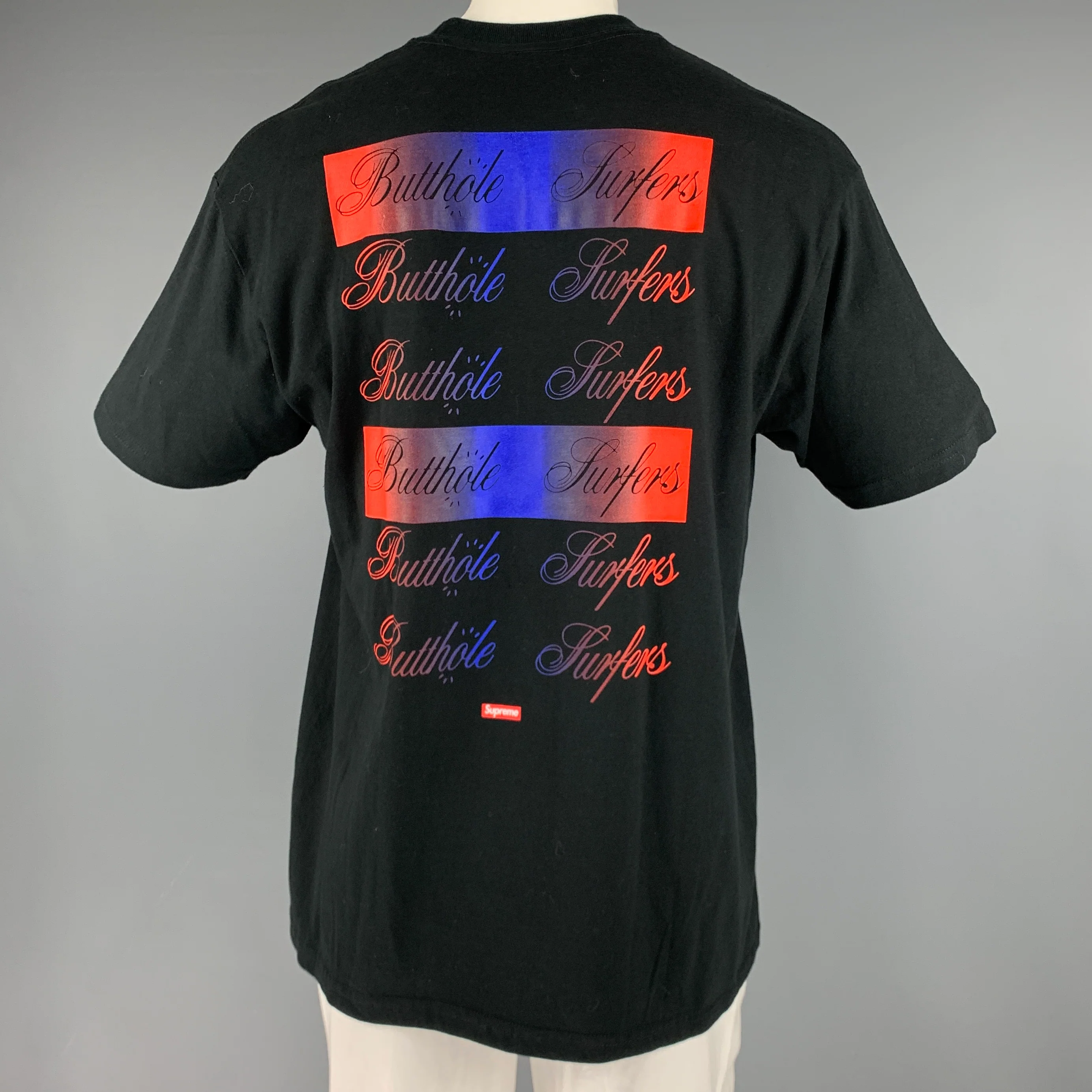 SUPREME SS21 Size L Black Rock Concert Cotton Crew-Neck T-shirt - Image 4